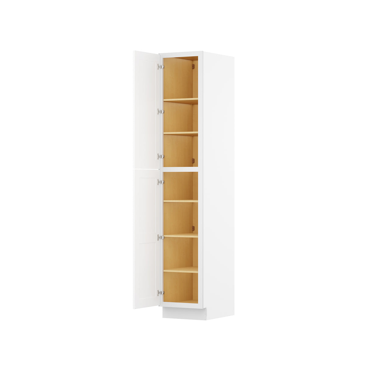 Easy-DIY 18-in W x 24-in D x 96-in H in Shaker White Ready to Assemble Utility Cabinets With Two Doors
