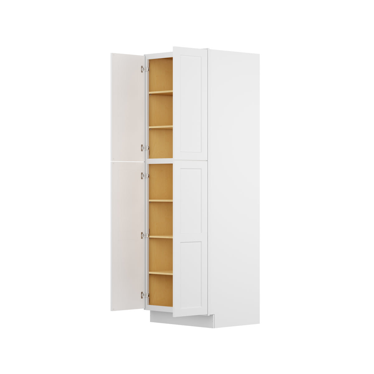 Easy-DIY 30-in W x 24-in D x 90-in H in Shaker White Ready to Assemble Utility Cabinets With Two Doors