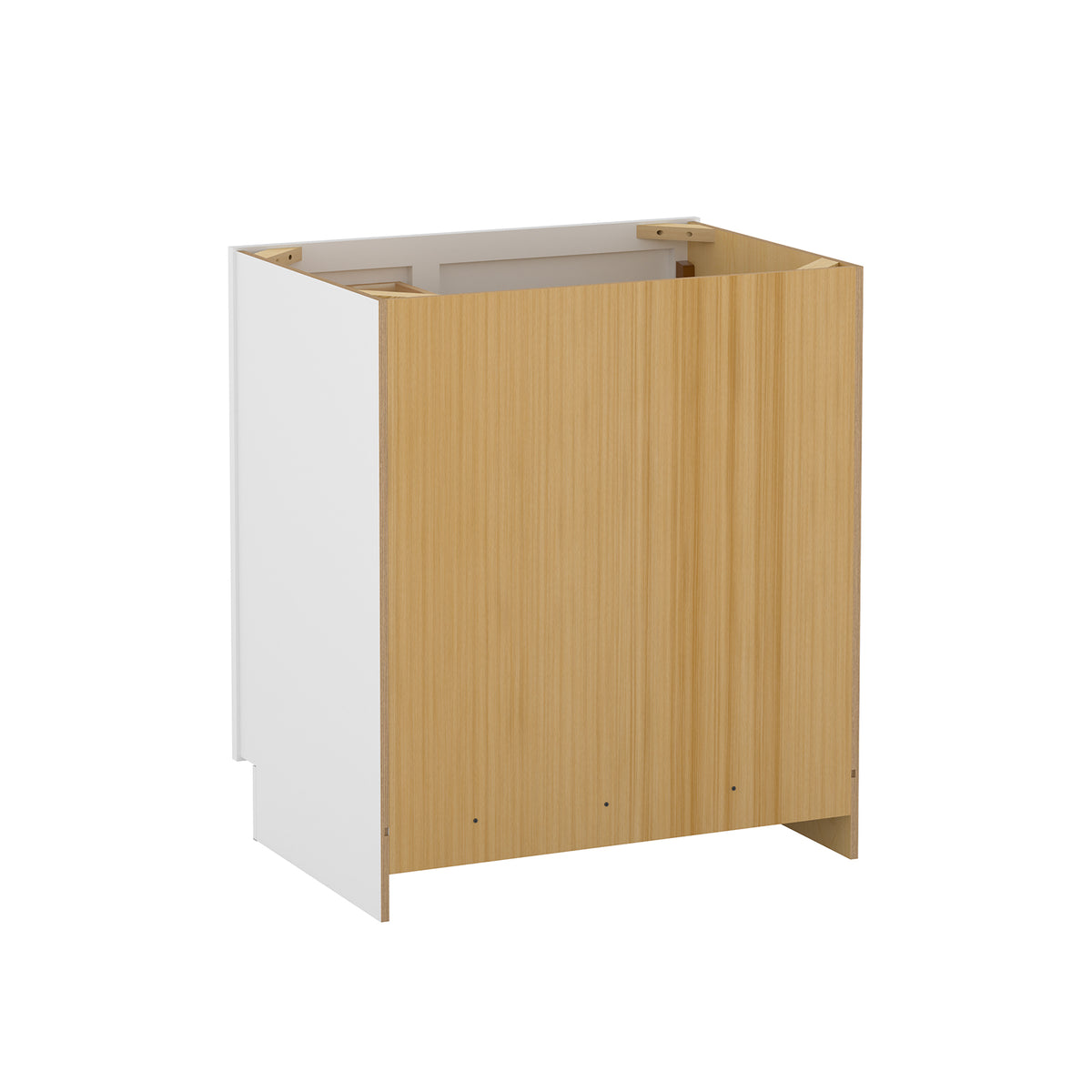 Easy-DIY Combo Bases - Drawers Right 30 in. W x 21 in. D x 34.5 in. H Bath Vanity Cabinet without Top in Shaker White