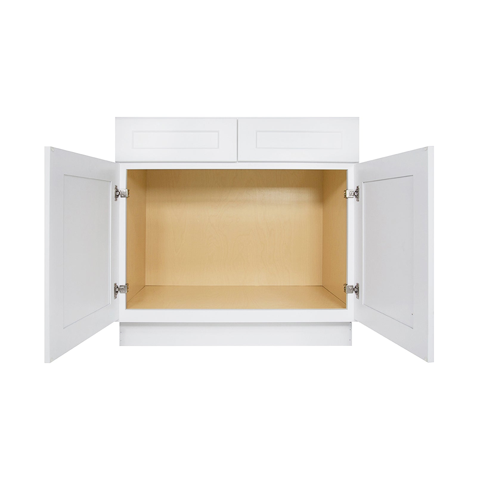 Camlock 36 in. W x 21 in. D x 34.5 in. H Ready to Assemble Bath Vanity Cabinet without Top in Shaker White