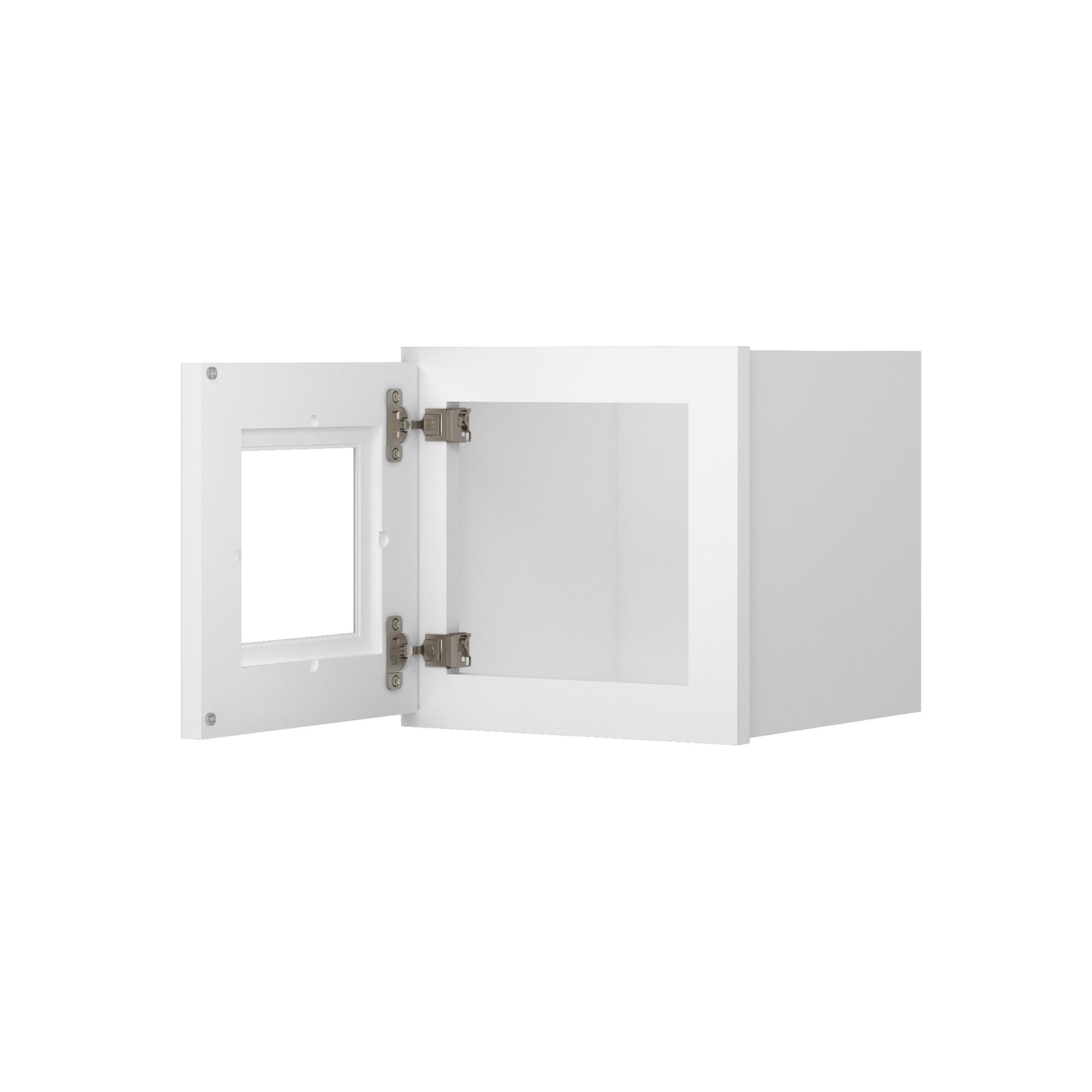 HOMLUX Easy DIY 12-in W x 12-in D x 12-in H in Royal White Plywood Ready to Assemble Wall Kitchen Cabinet Glass NOT included