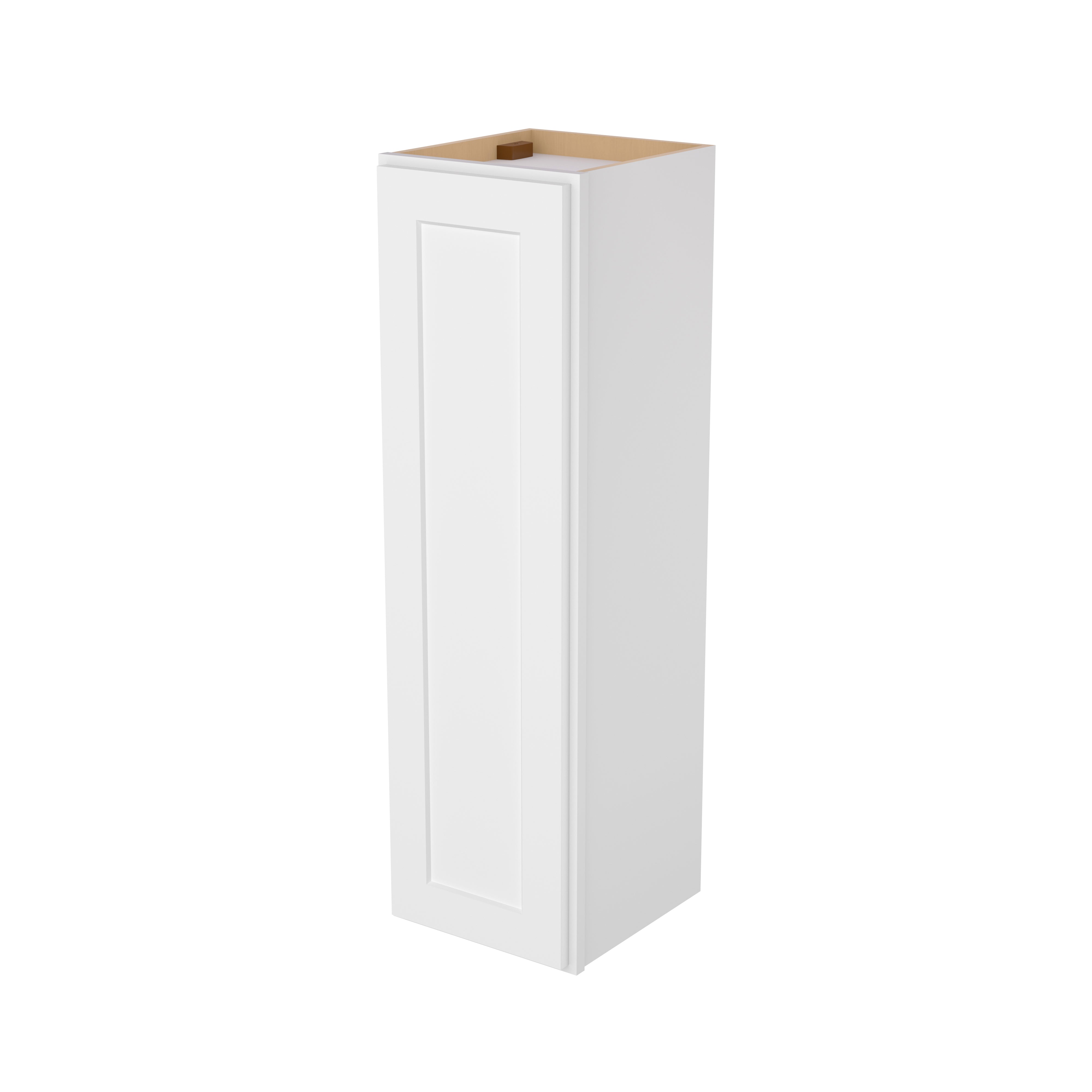 Easy-DIY 12-in W x 12-in D x 42-in H in Shaker White Ready to Assemble Wall Kitchen Cabinet 1 Door-3 Shelves