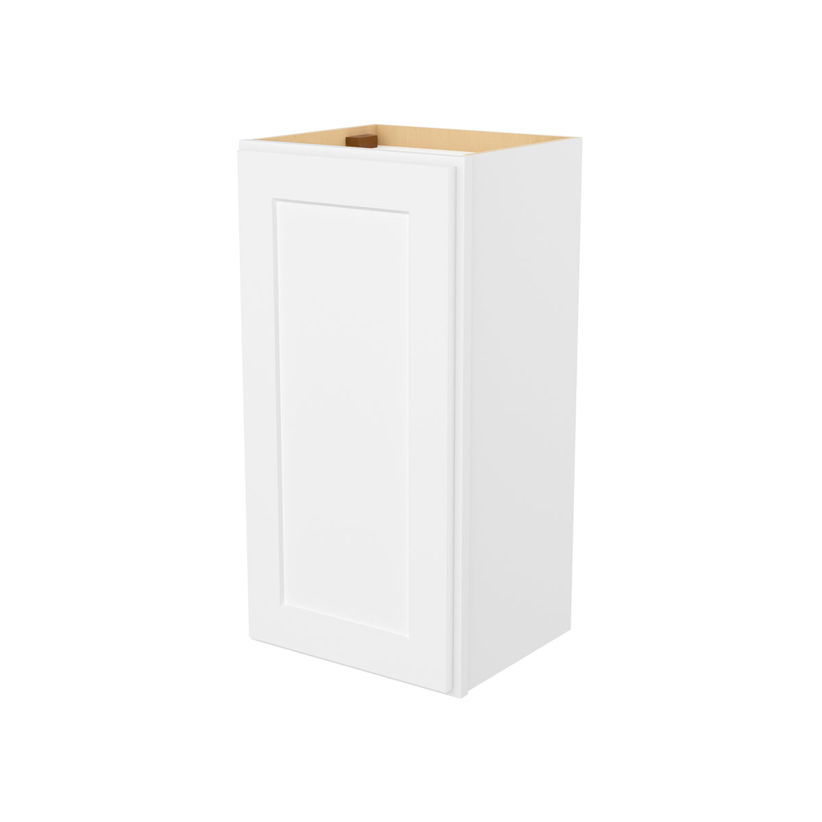 HOMLUX Easy-DIY 15-in W x 12-in D x 42-in H in Shaker White Ready to Assemble Wall Kitchen Cabinet 1 Door-3 Shelves