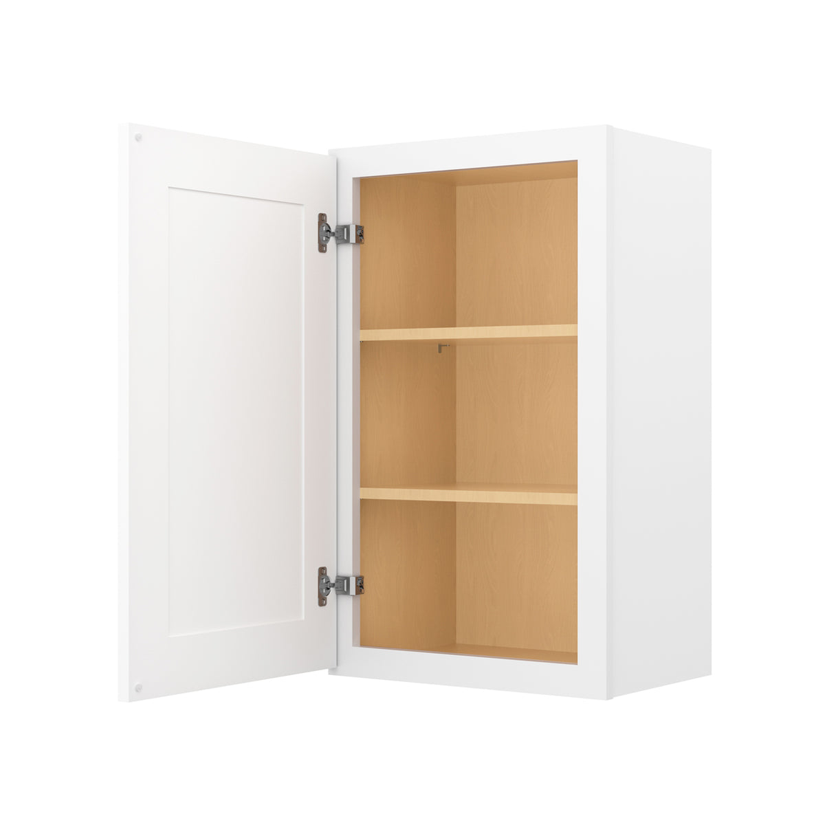 HOMLUX Easy-DIY 21-in W x 12-in D x 42-in H in Shaker White Ready to Assemble Wall Kitchen Cabinet 1 Door-3 Shelves