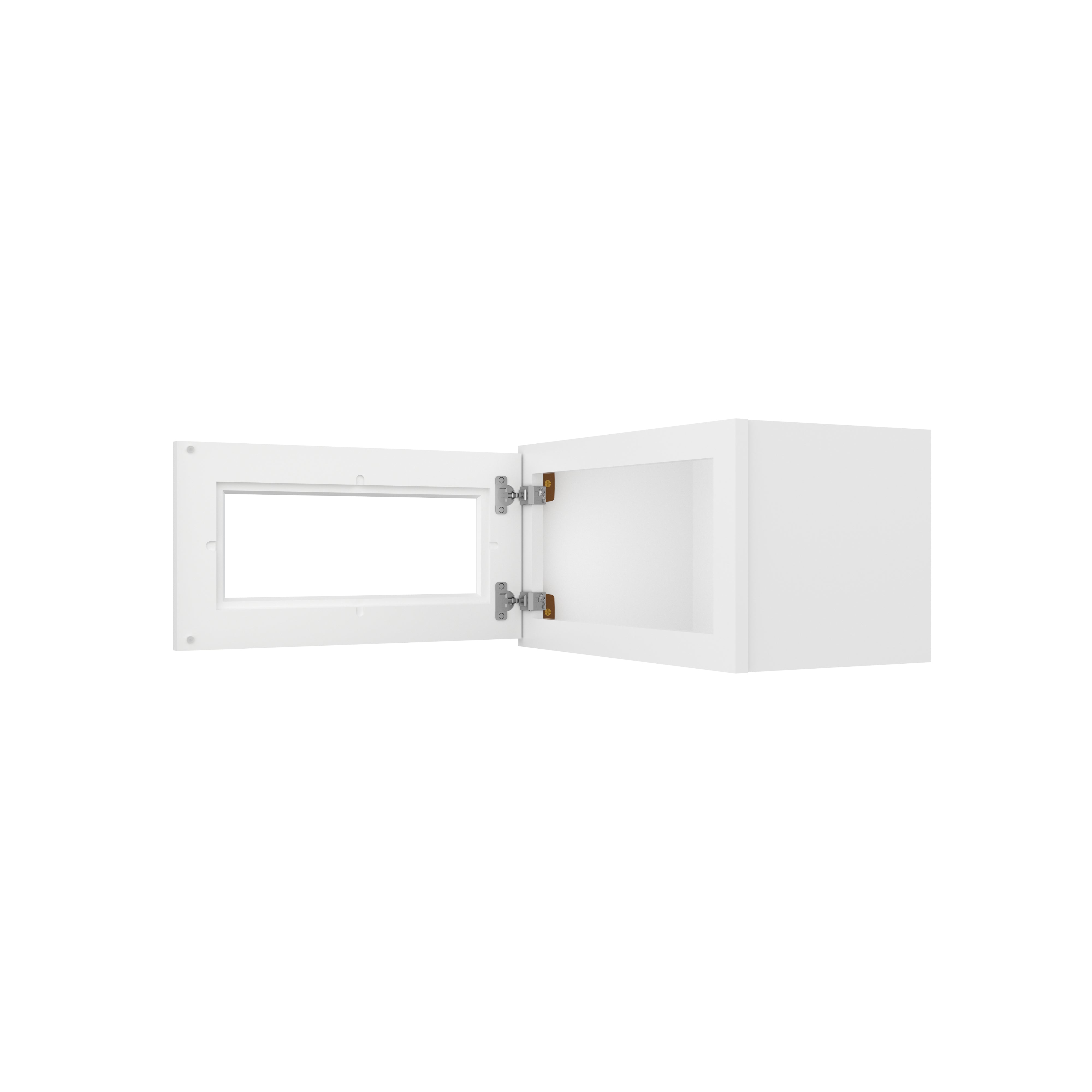 HOMLUX Easy DIY 21-in W x 12-in D x 12-in H in Royal White Plywood Ready to Assemble Wall Kitchen Cabinet Glass NOT included