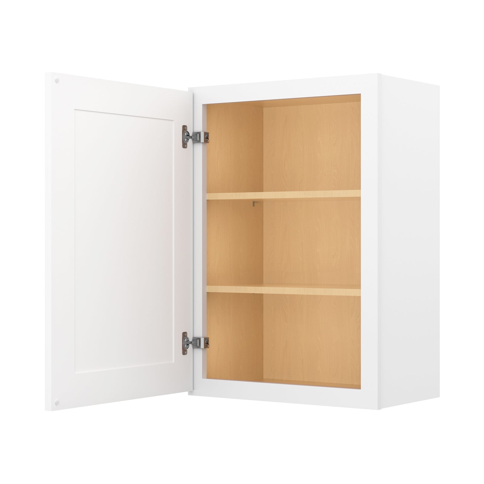 HOMLUX Easy-DIY 21-in W x 12-in D x 42-in H in Shaker White Ready to Assemble Wall Kitchen Cabinet 1 Door-3 Shelves
