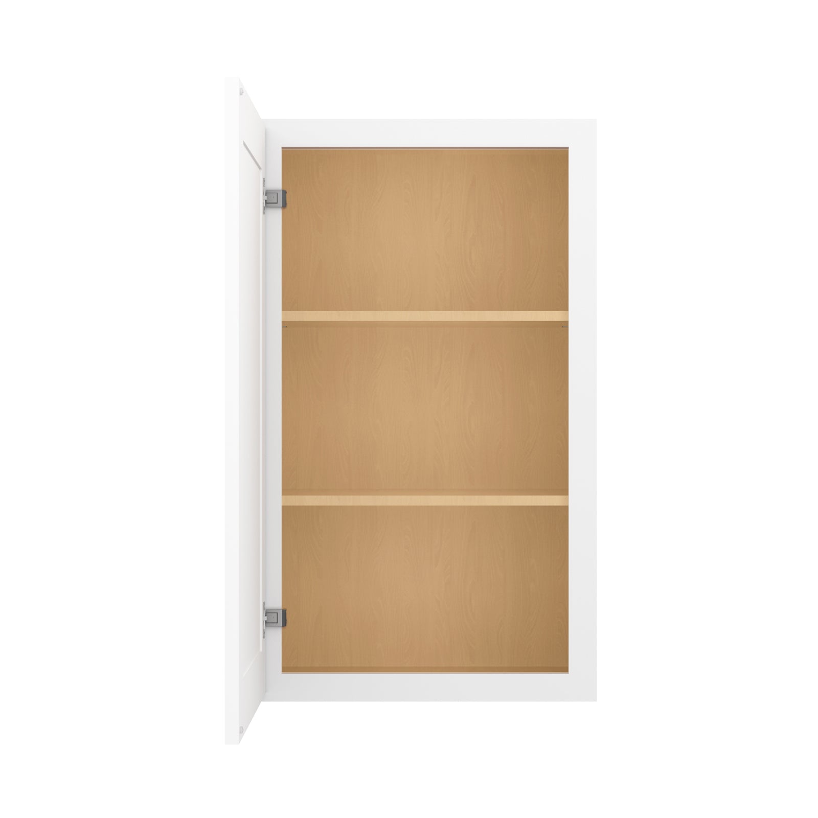 HOMLUX Easy-DIY 21-in W x 12-in D x 42-in H in Shaker White Ready to Assemble Wall Kitchen Cabinet 1 Door-3 Shelves