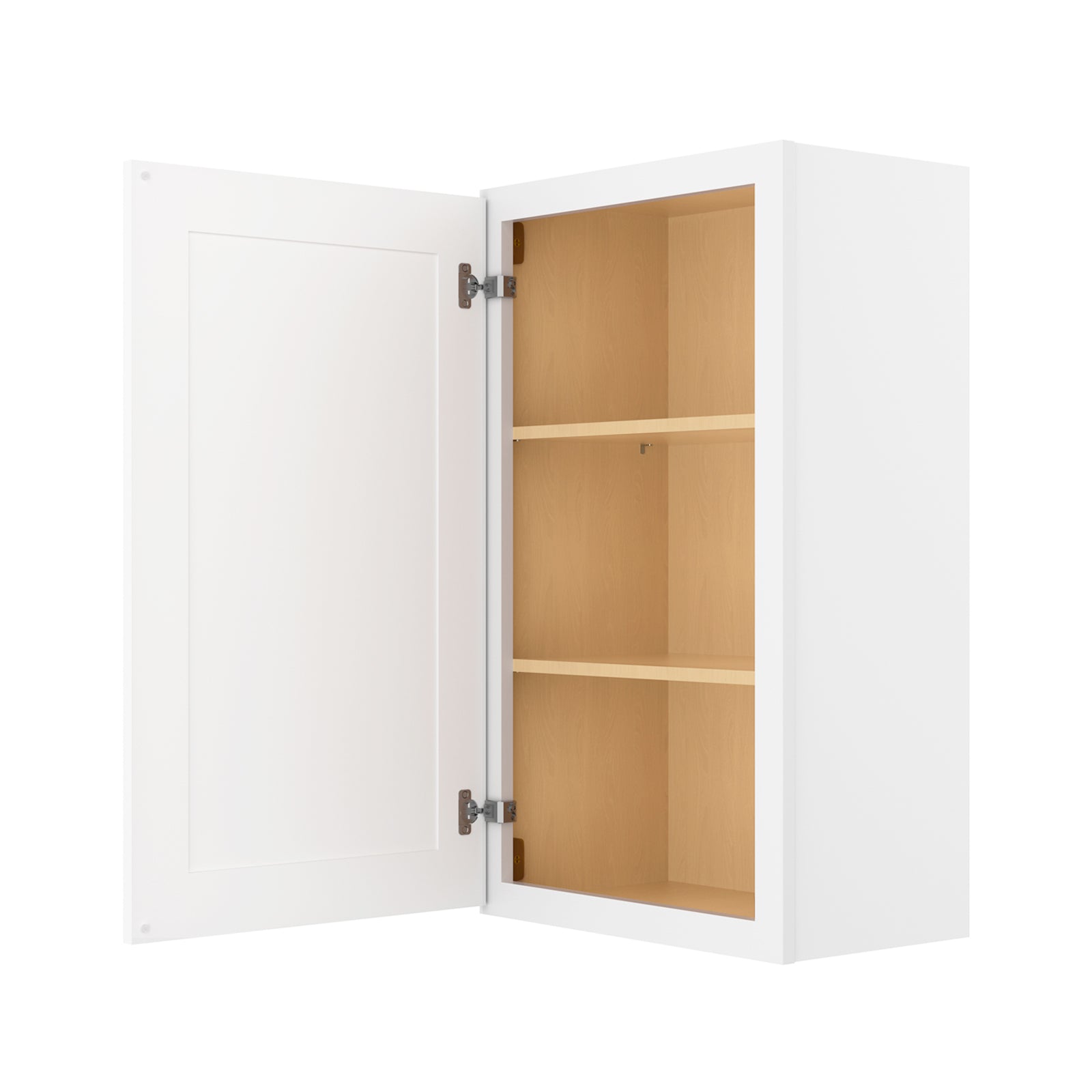 HOMLUX Easy-DIY 21-in W x 12-in D x 42-in H in Shaker White Ready to Assemble Wall Kitchen Cabinet 1 Door-3 Shelves