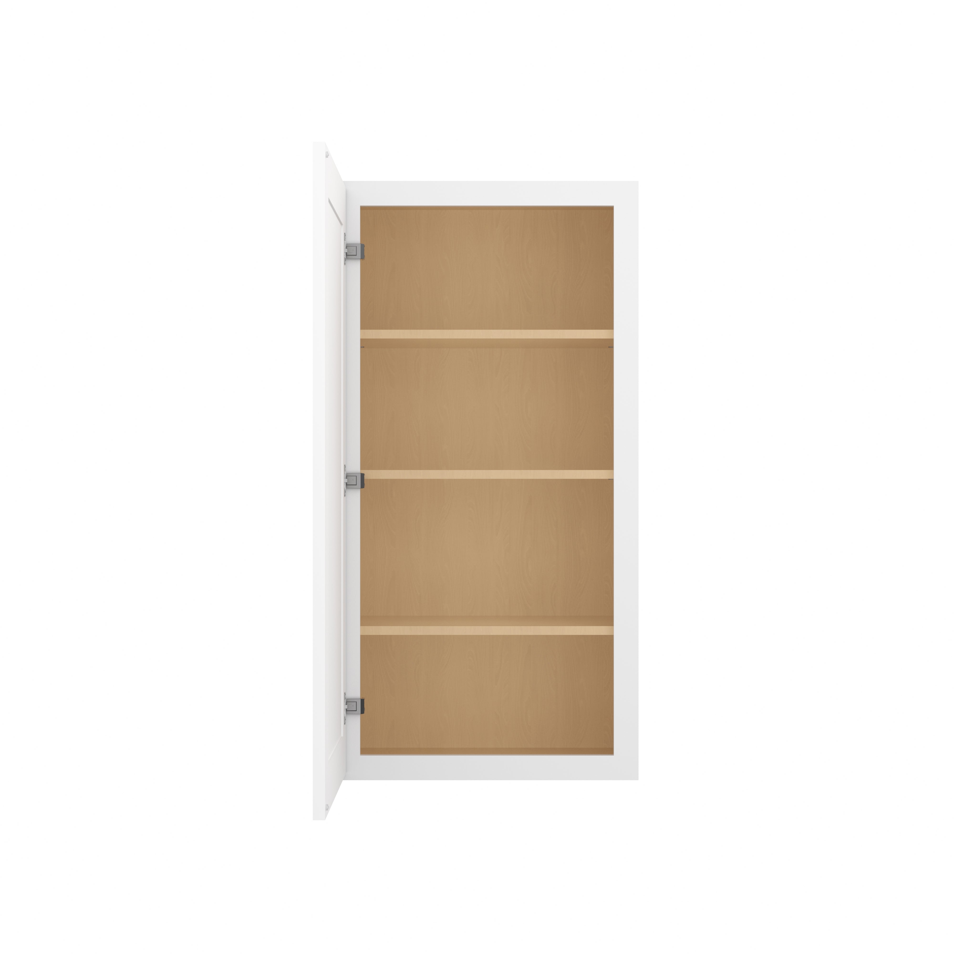 HOMLUX Easy-DIY 21-in W x 12-in D x 42-in H in Shaker White Ready to Assemble Wall Kitchen Cabinet 1 Door-3 Shelves