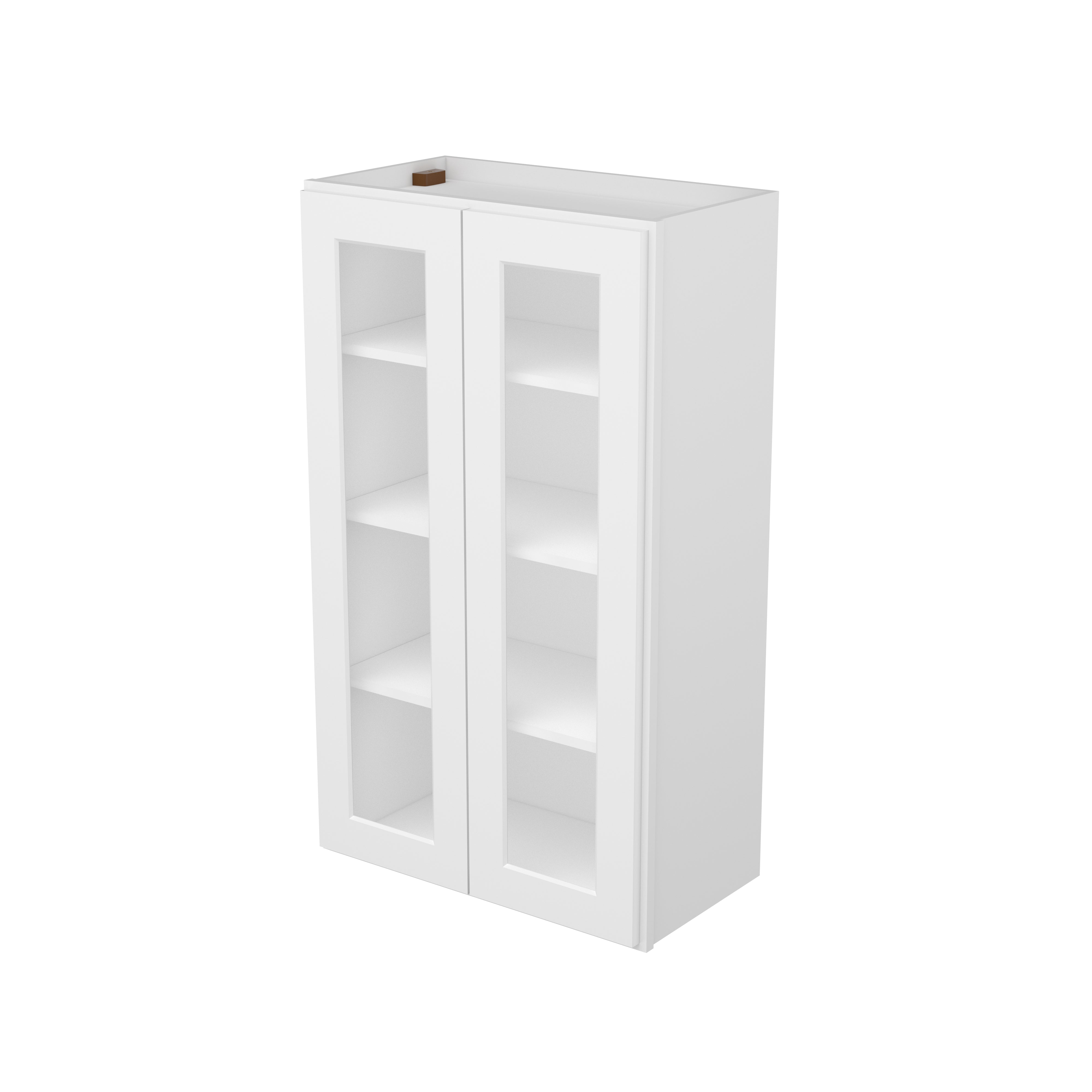 HOMLUX Easy DIY 24-in W x 12-in D x 42-in H in Royal White Plywood Ready to Assemble Wall Kitchen Cabinet Glass NOT included