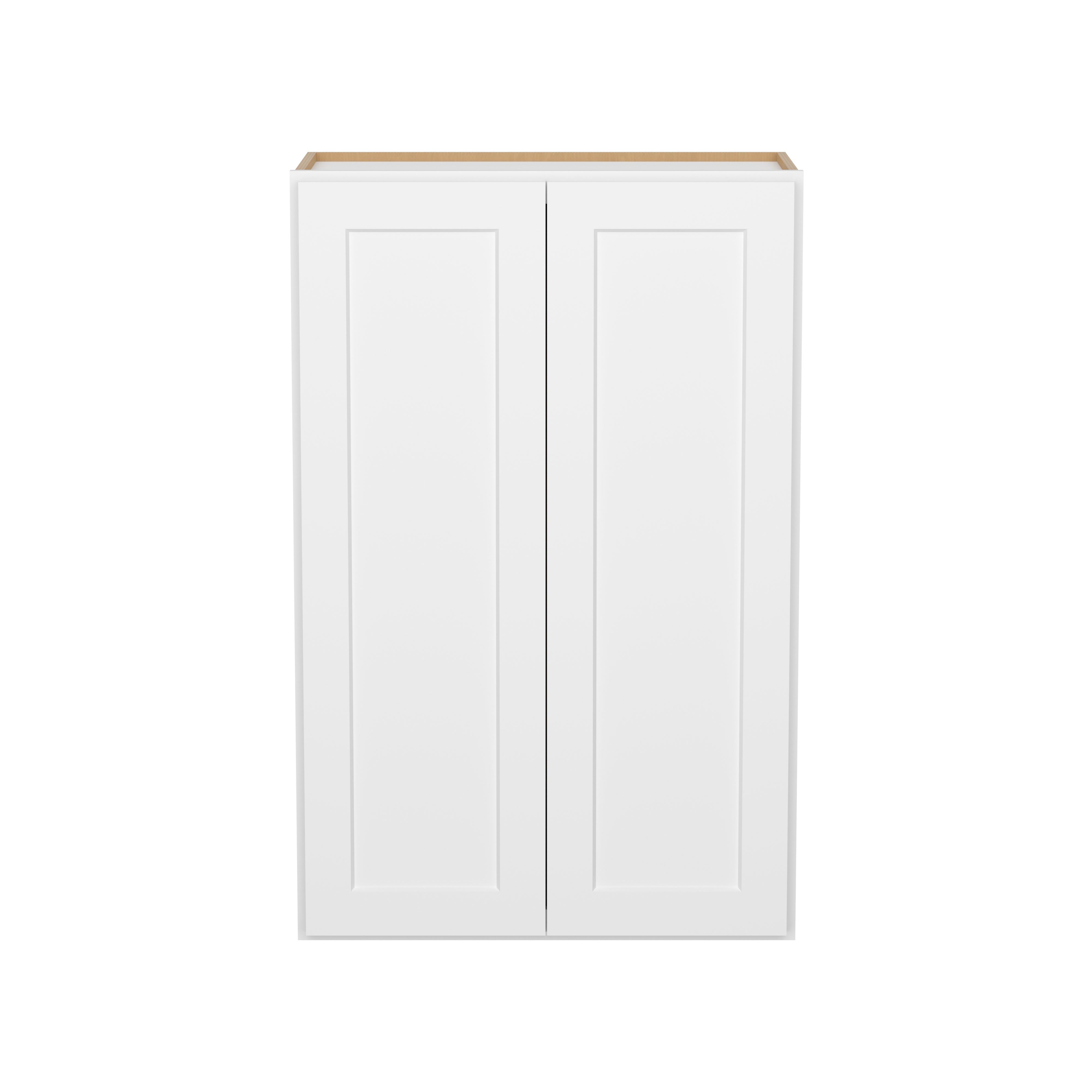 Easy-DIY 27-in W x 12-in D x 42-in H in Shaker White Ready to Assemble Wall Kitchen Cabinet 2 Door-3 Shelves