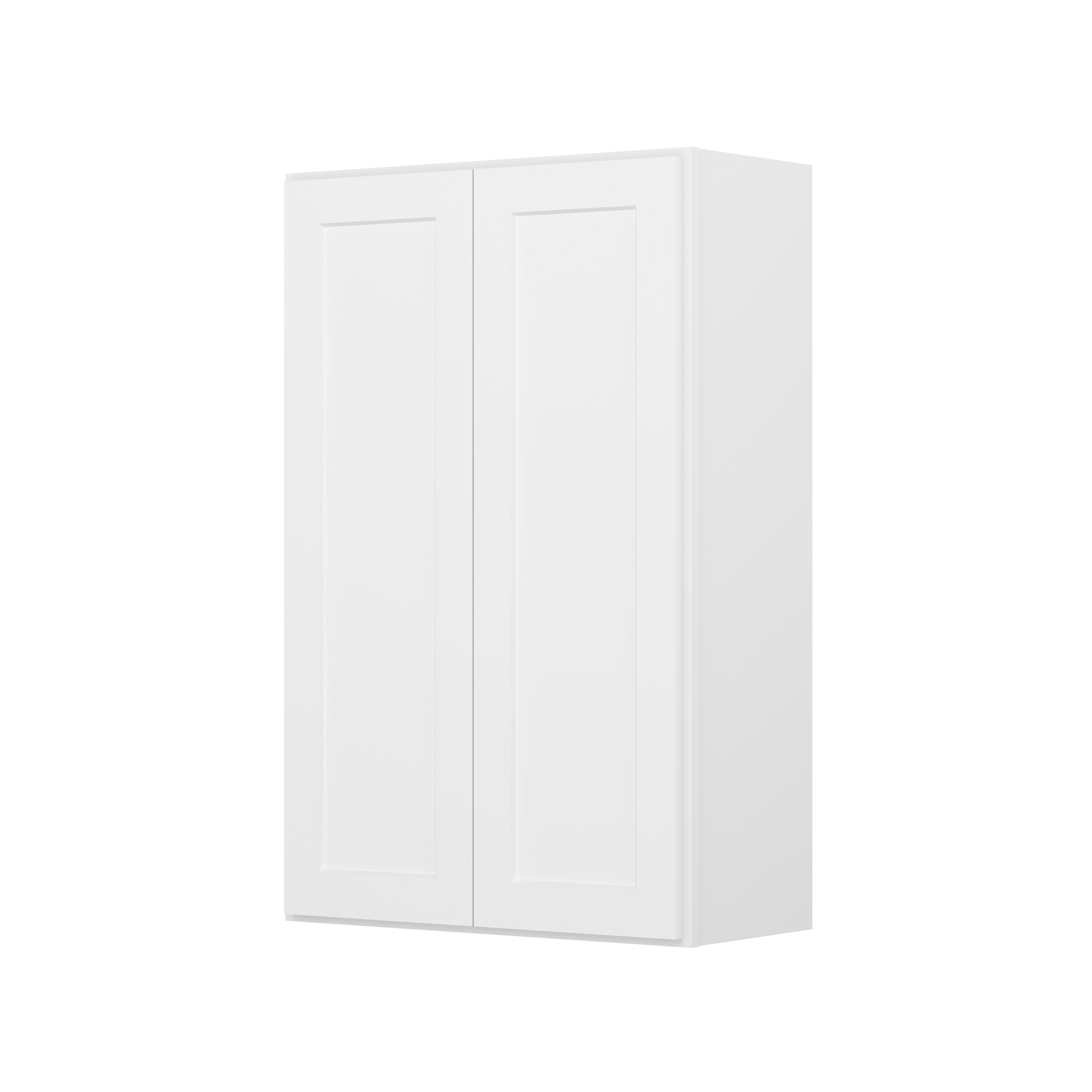 Easy-DIY 27-in W x 12-in D x 42-in H in Shaker White Ready to Assemble Wall Kitchen Cabinet 2 Door-3 Shelves