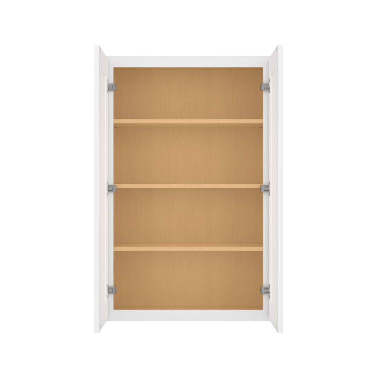 Easy-DIY 27-in W x 12-in D x 42-in H in Shaker White Ready to Assemble Wall Kitchen Cabinet 2 Door-3 Shelves