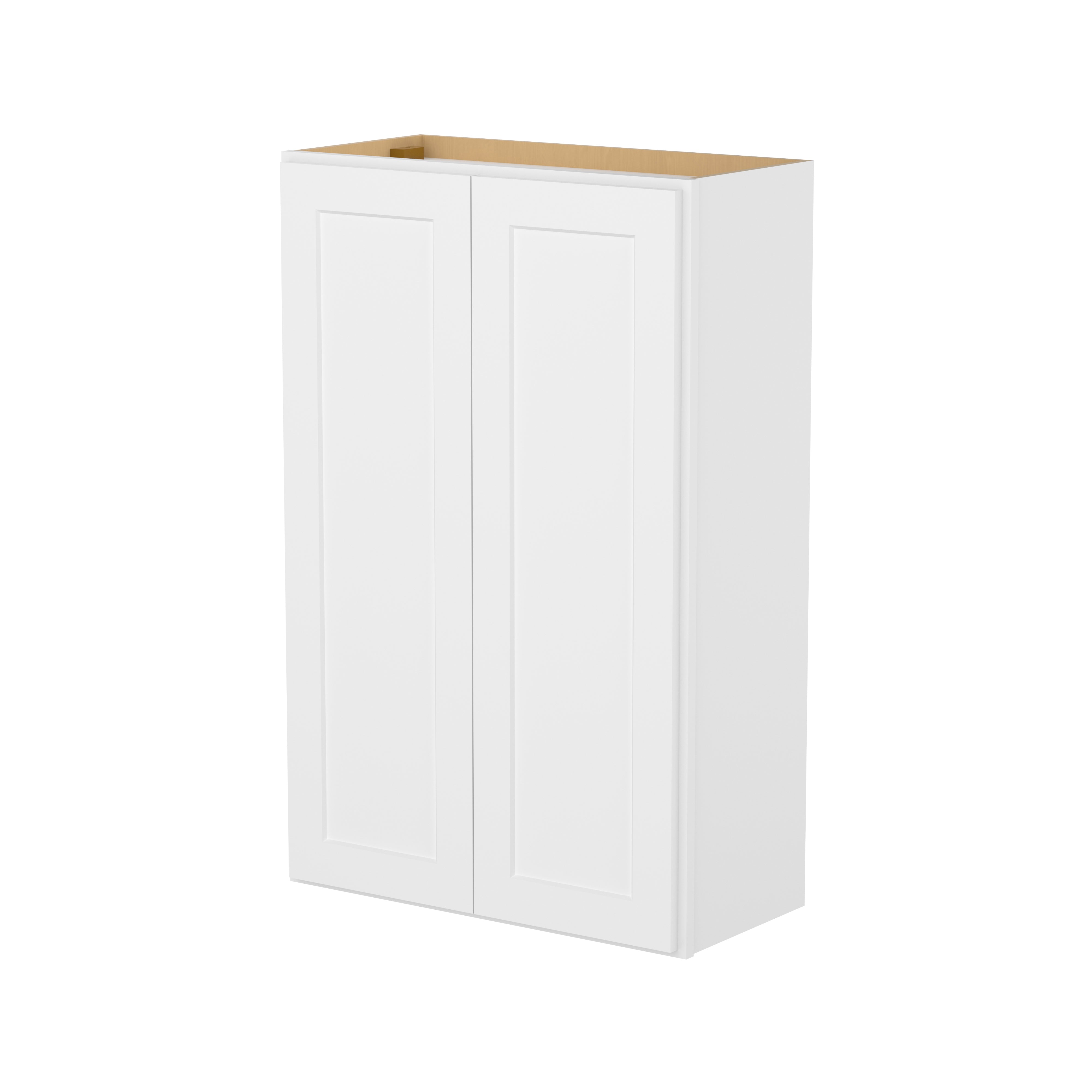 Easy-DIY 27-in W x 12-in D x 42-in H in Shaker White Ready to Assemble Wall Kitchen Cabinet 2 Door-3 Shelves