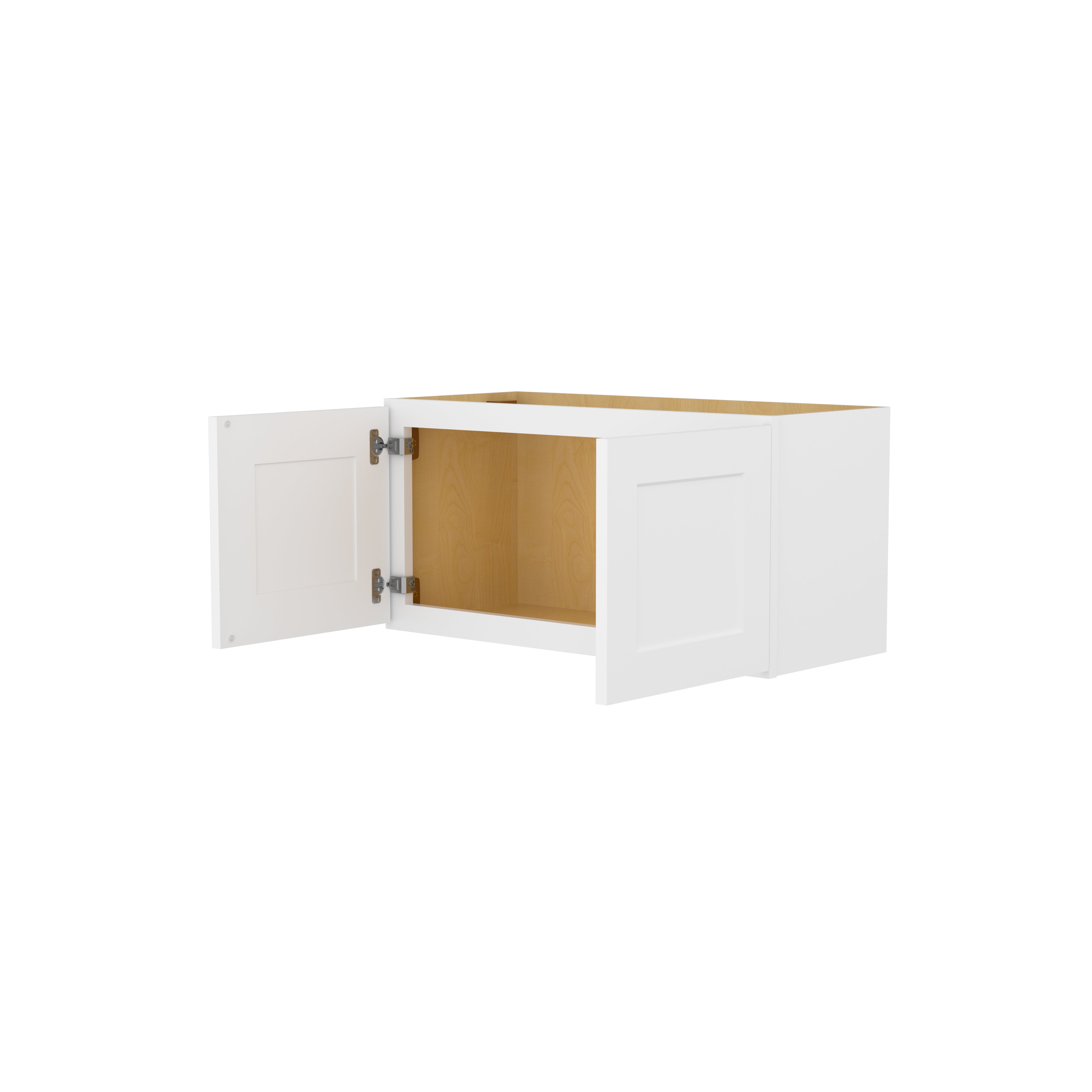 HOMLUX Easy-DIY 33-in W x 12-in D x 42-in H in Shaker White Ready to Assemble Wall Kitchen Cabinet 2 Door-3 Shelves