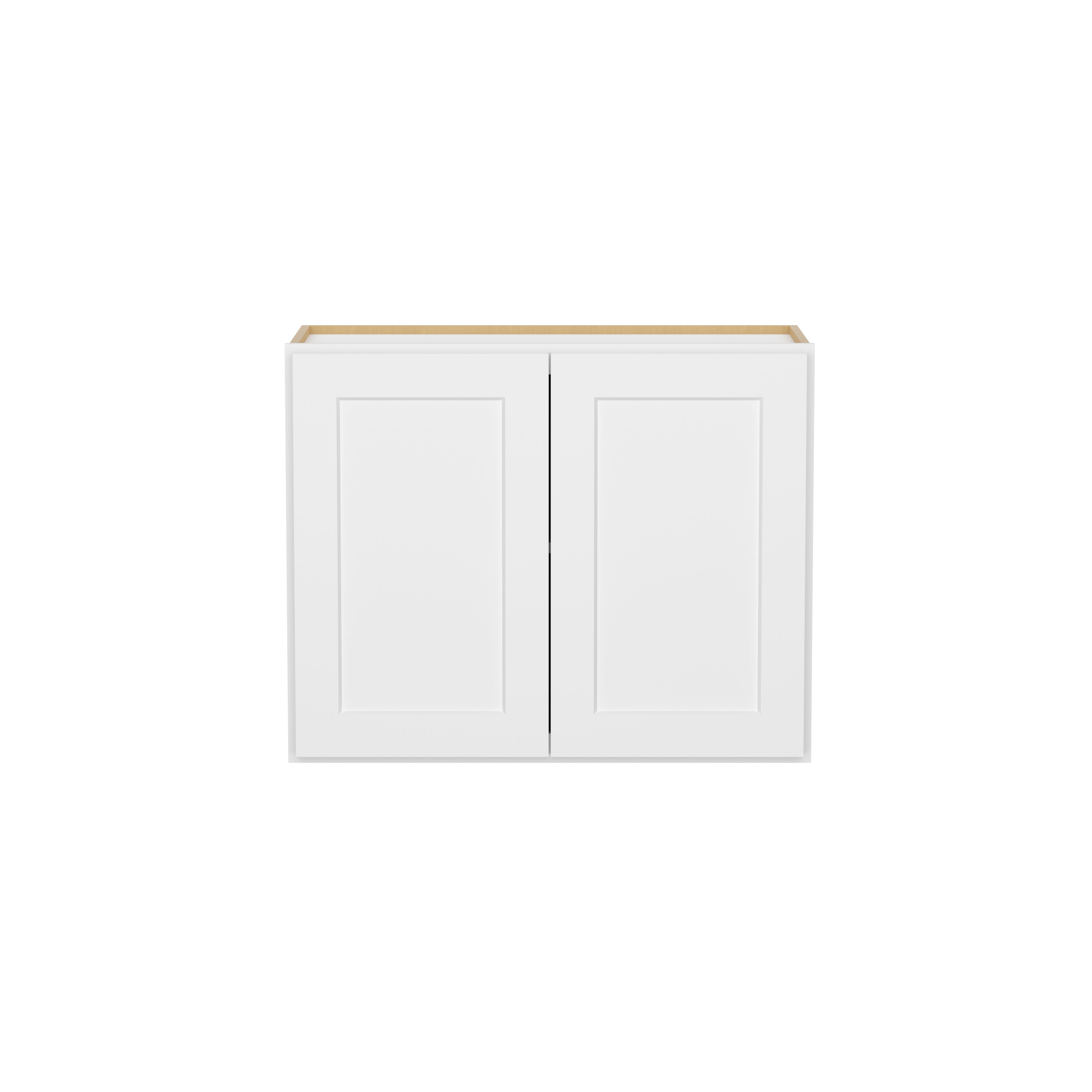 HOMLUX Easy-DIY 30-in W x 24-in D x 24-in H in Shaker White Ready to Assemble Wall Refrigerator Kitchen Cabinet with 2 Doors