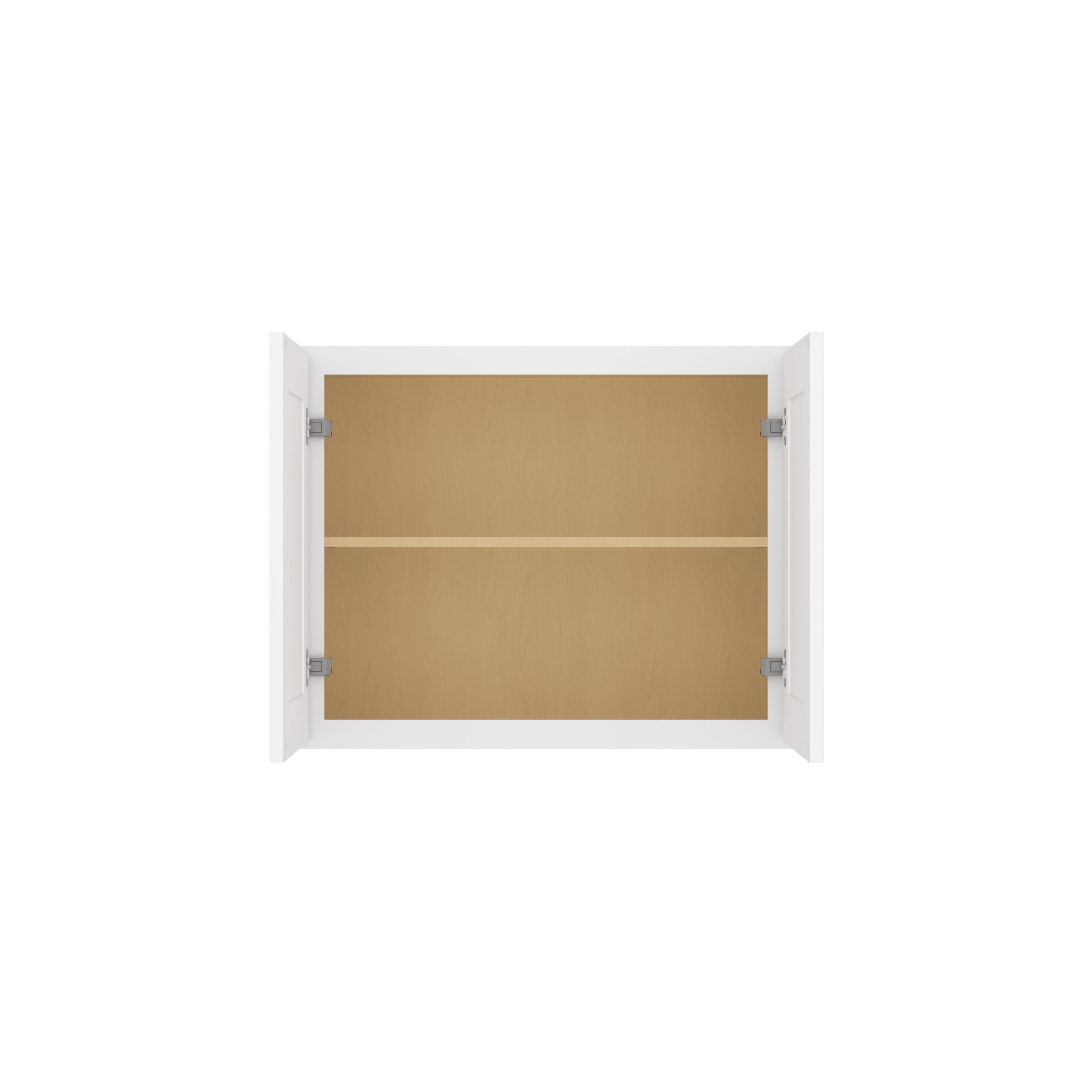 HOMLUX Easy-DIY 30-in W x 24-in D x 24-in H in Shaker White Ready to Assemble Wall Refrigerator Kitchen Cabinet with 2 Doors