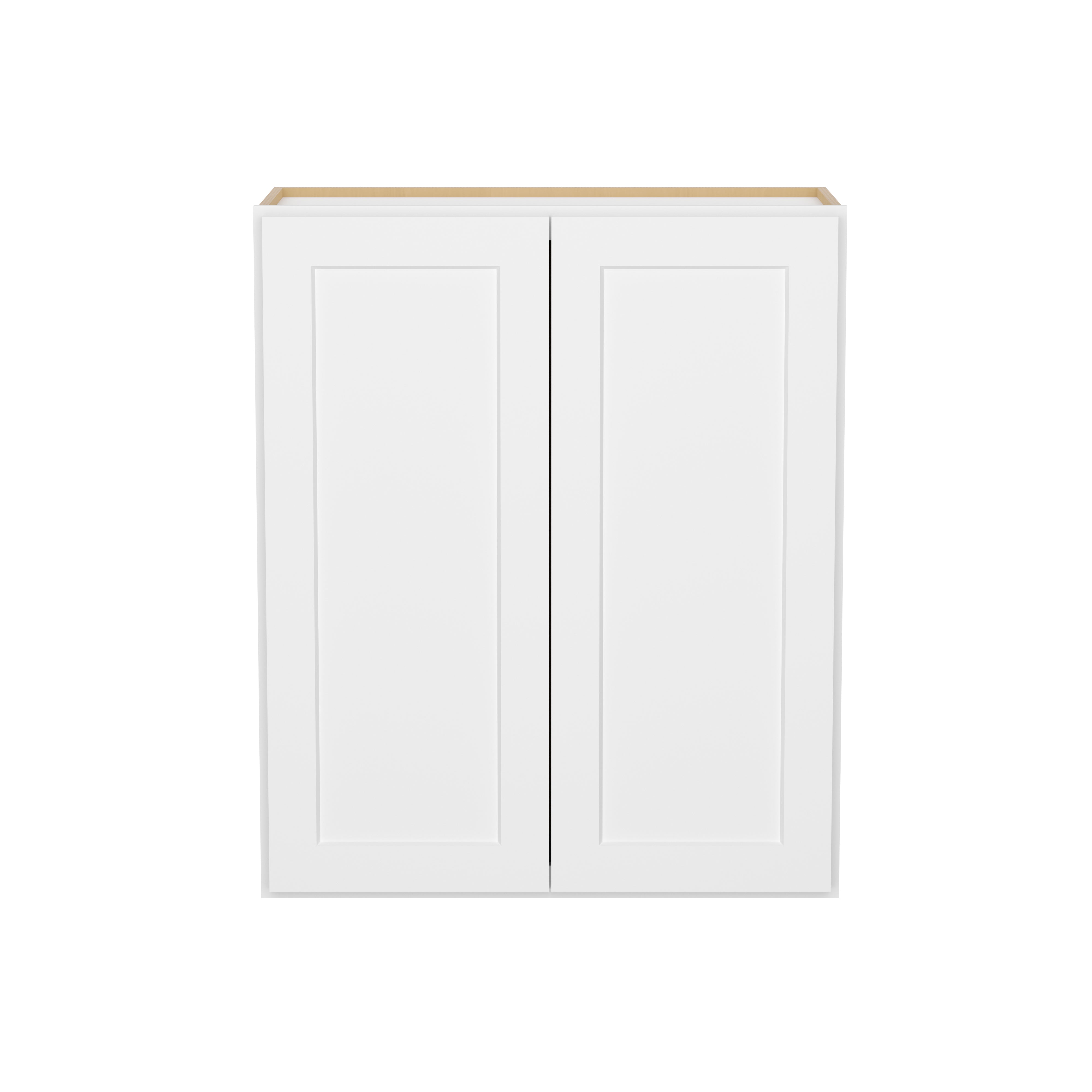 HOMLUX Easy-DIY 33-in W x 12-in D x 42-in H in Shaker White Ready to Assemble Wall Kitchen Cabinet 2 Door-3 Shelves