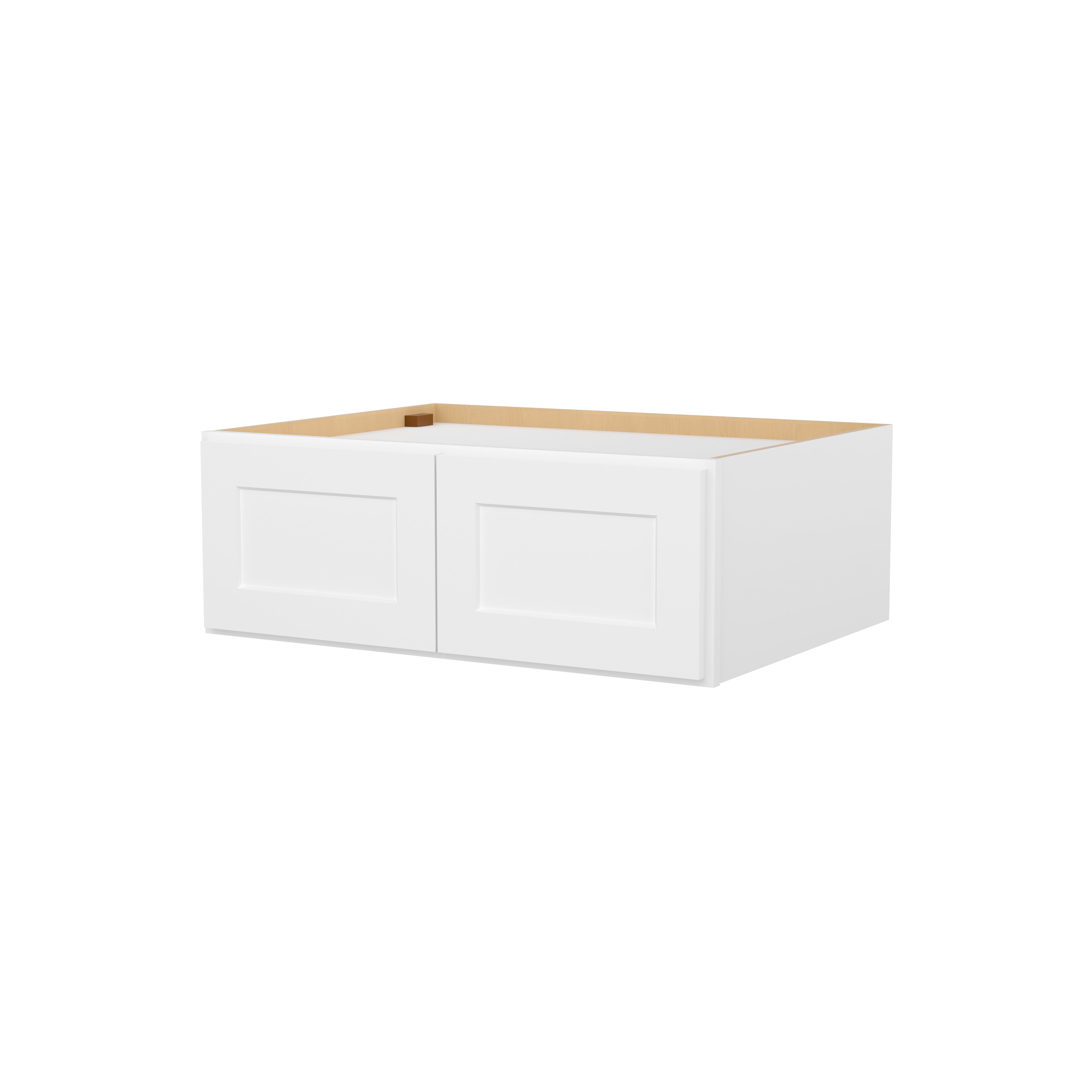 HOMLUX Easy-DIY 33-in W x 24-in D x 24-in H in Shaker White Ready to Assemble Wall Refrigerator Kitchen Cabinet with 2 Doors