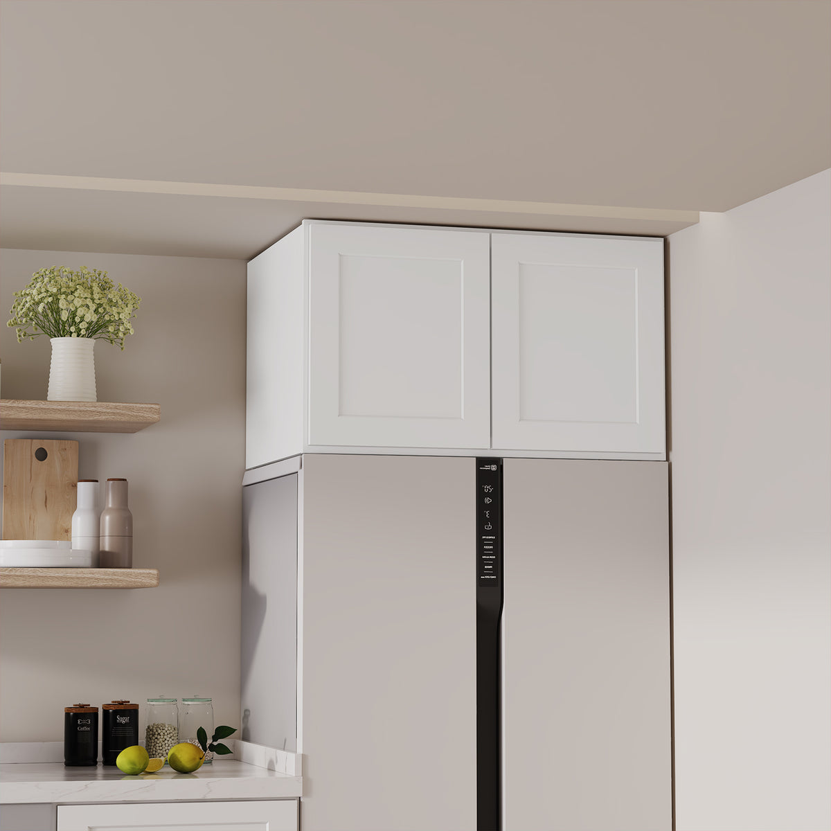 W6 Series Plywood Ready to Assemble Kitchen Wall Cabinets with 2 Doors-4