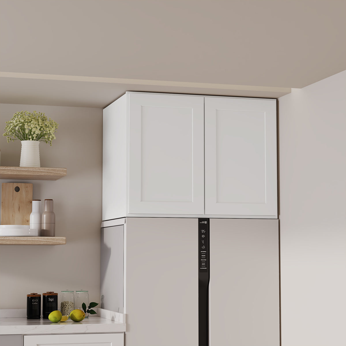 W6 Series Plywood Ready to Assemble Kitchen Wall Cabinets with 2 Doors-4