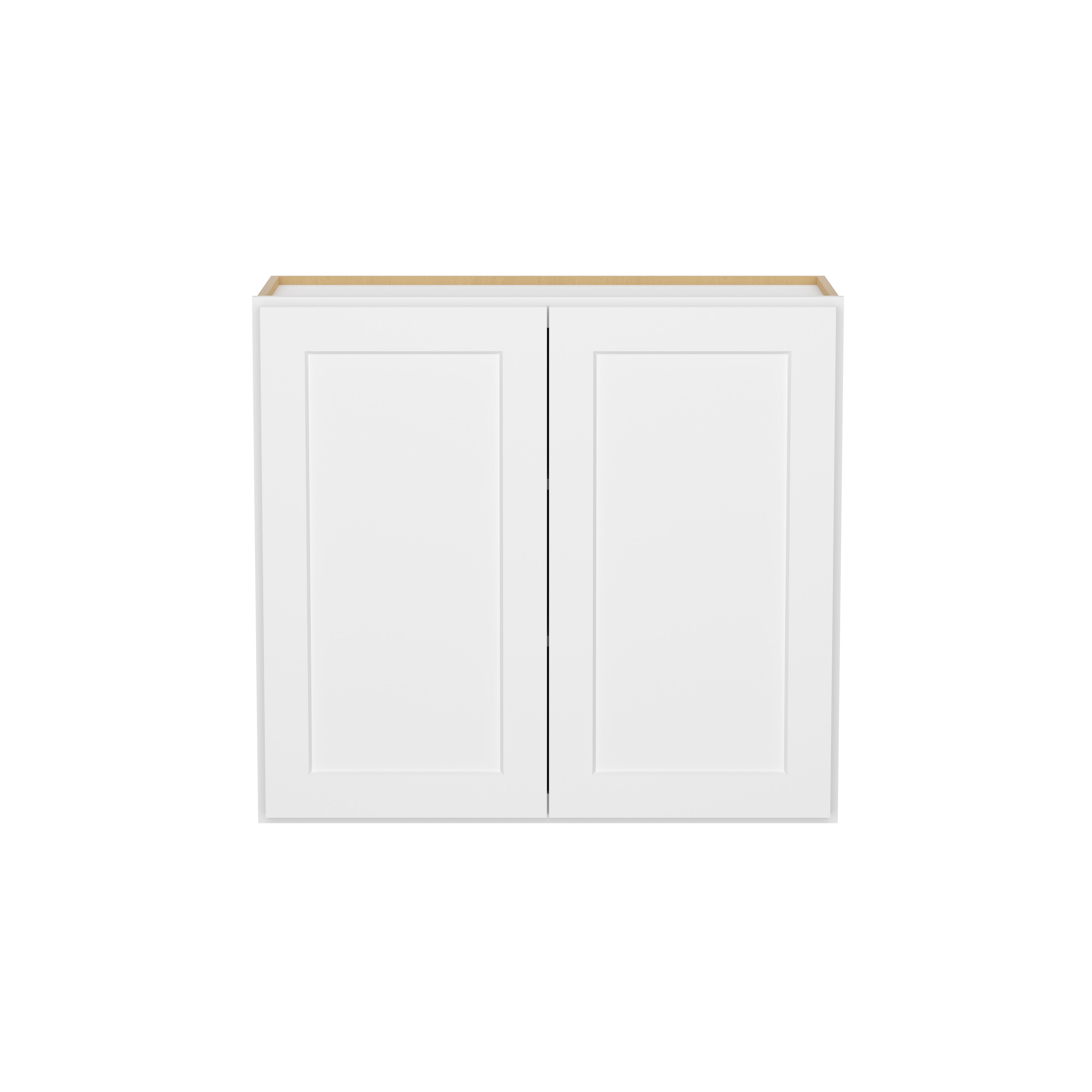 HOMLUX Easy-DIY 33-in W x 12-in D x 42-in H in Shaker White Ready to Assemble Wall Kitchen Cabinet 2 Door-3 Shelves