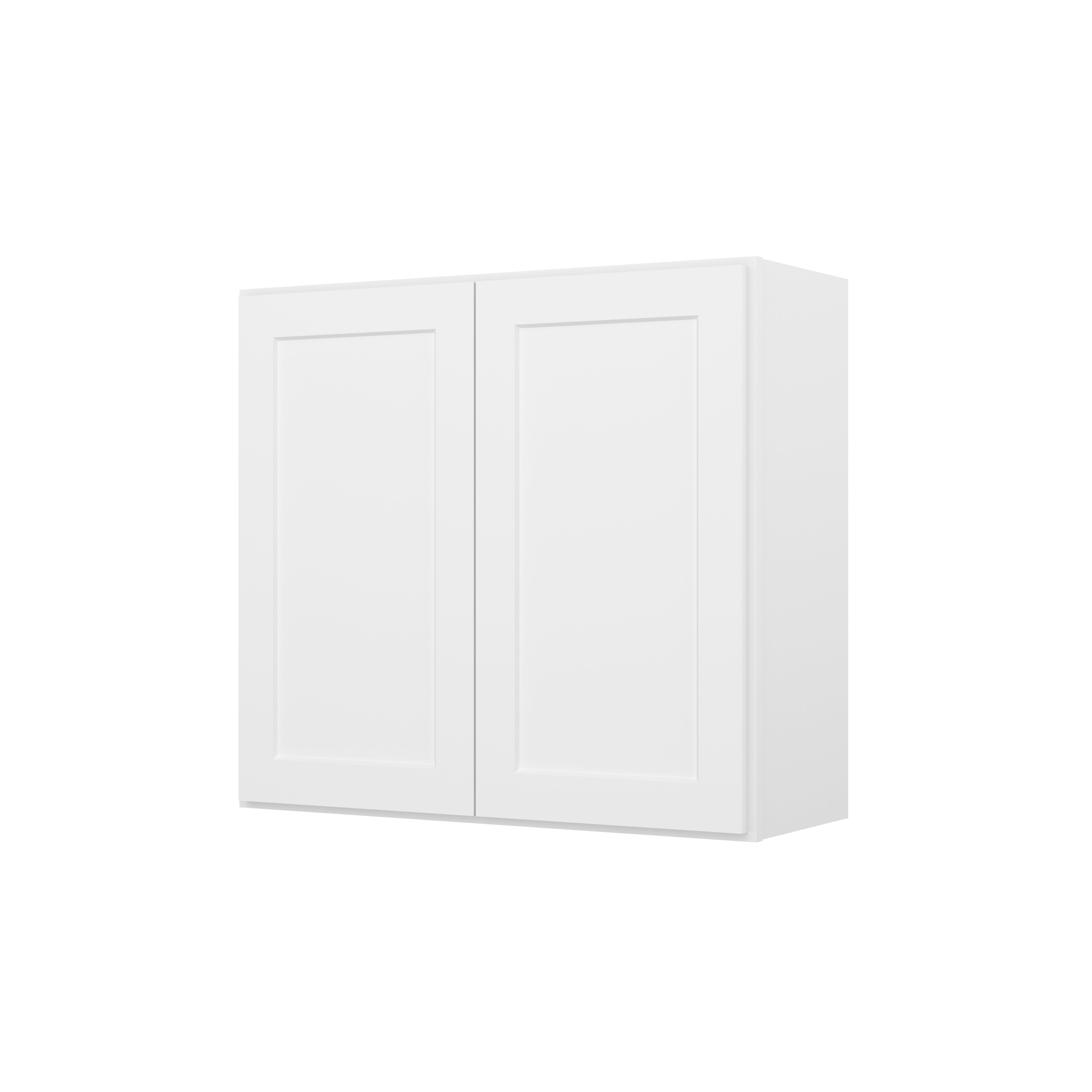 HOMLUX Easy-DIY 33-in W x 12-in D x 42-in H in Shaker White Ready to Assemble Wall Kitchen Cabinet 2 Door-3 Shelves