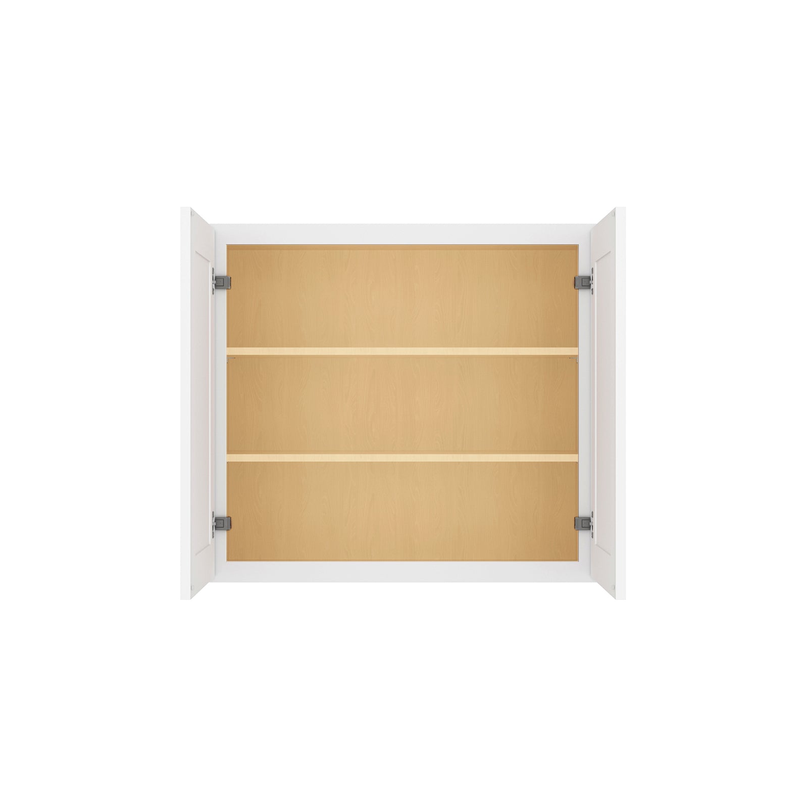 HOMLUX Easy-DIY 33-in W x 12-in D x 42-in H in Shaker White Ready to Assemble Wall Kitchen Cabinet 2 Door-3 Shelves