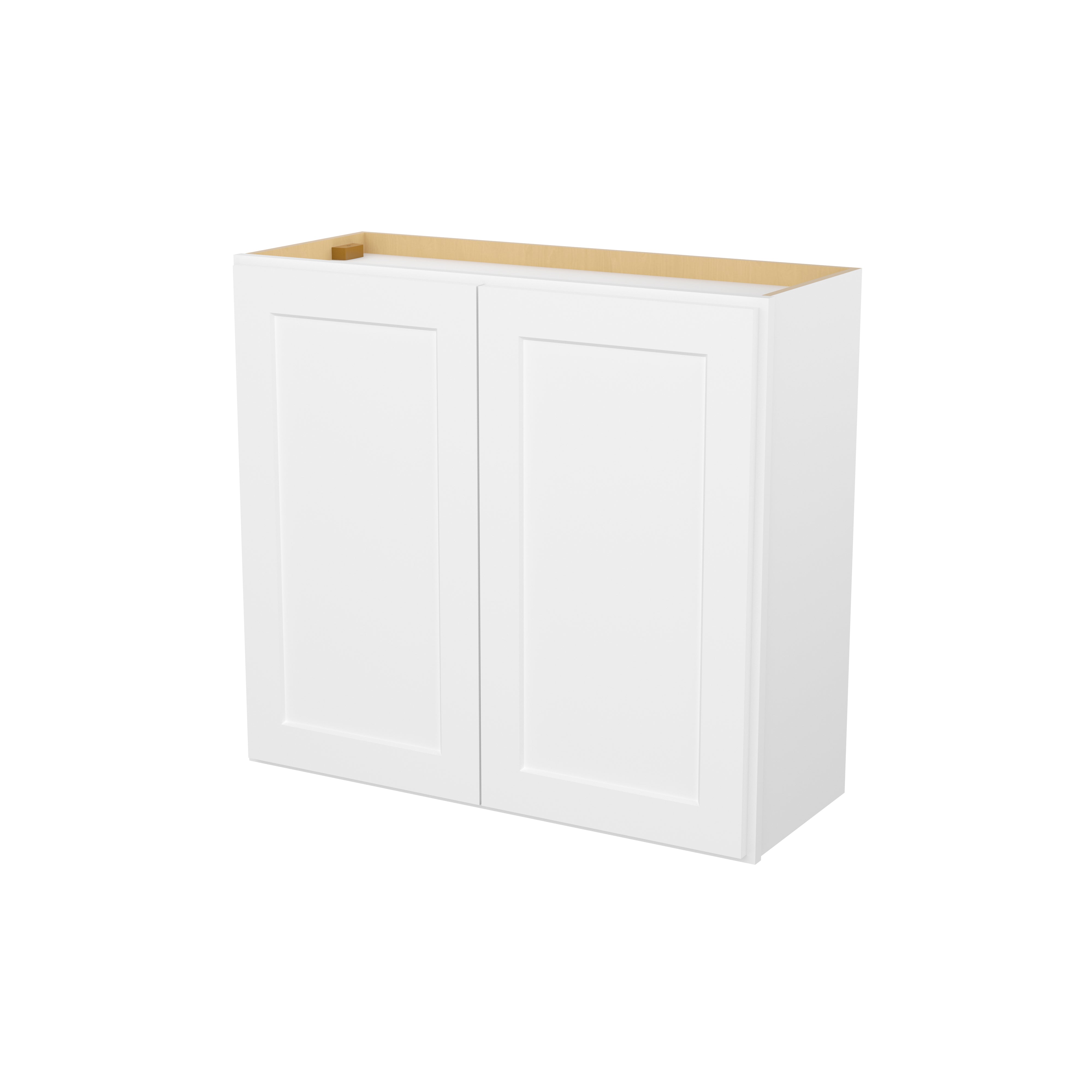 HOMLUX Easy-DIY 33-in W x 12-in D x 42-in H in Shaker White Ready to Assemble Wall Kitchen Cabinet 2 Door-3 Shelves