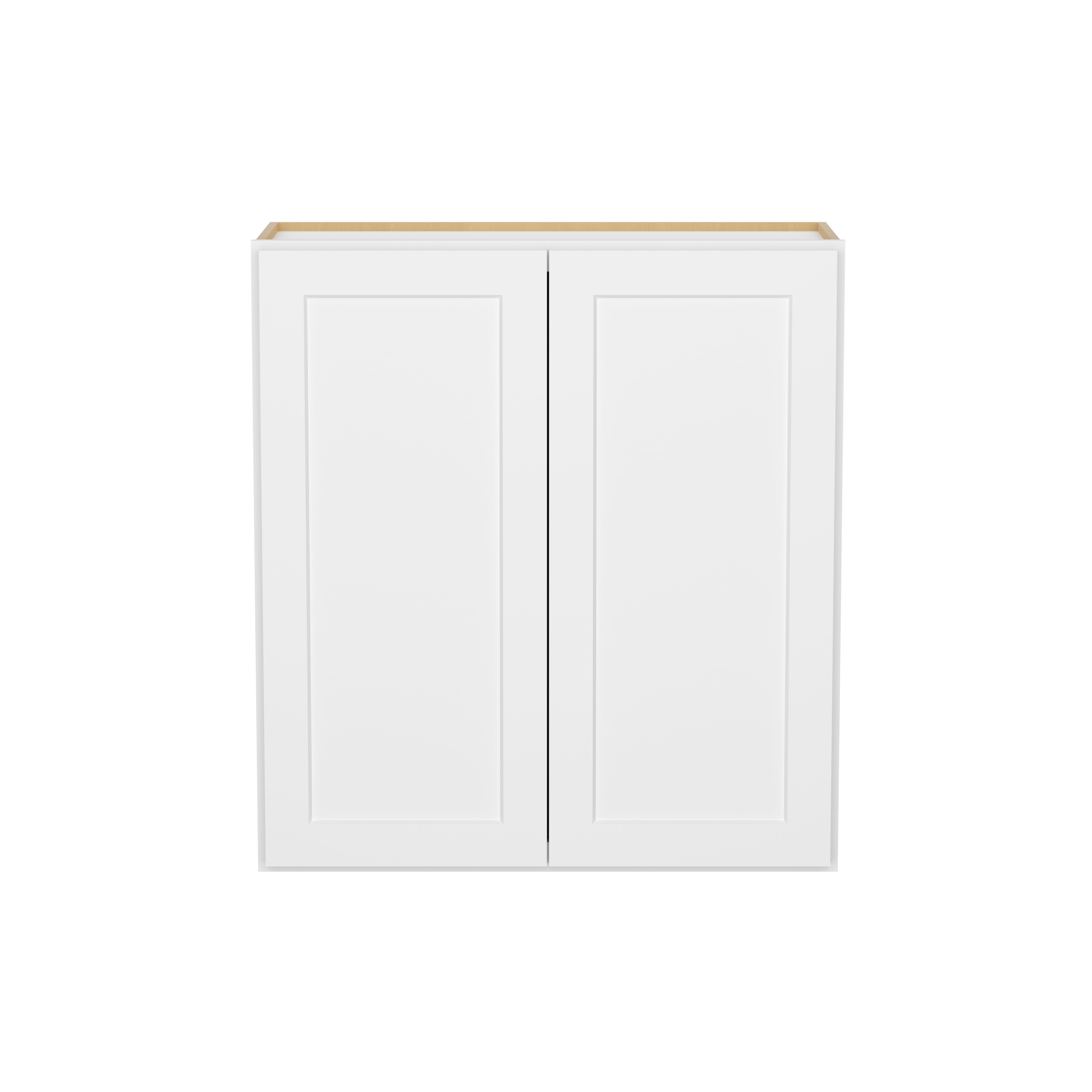 HOMLUX Easy-DIY 33-in W x 12-in D x 42-in H in Shaker White Ready to Assemble Wall Kitchen Cabinet 2 Door-3 Shelves