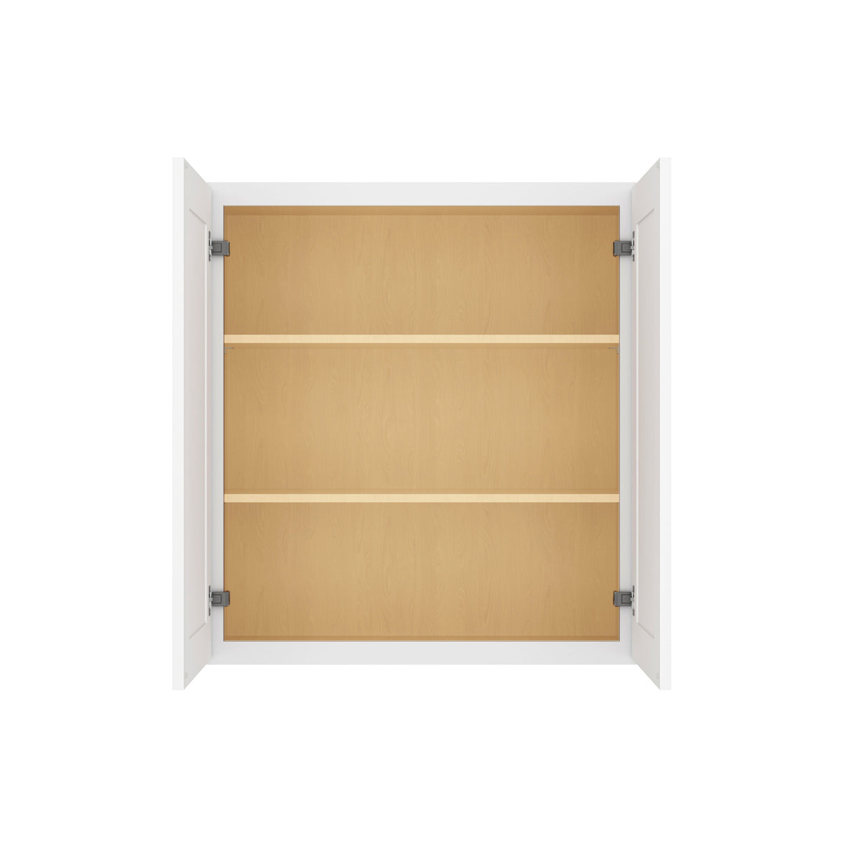 HOMLUX Easy-DIY 33-in W x 12-in D x 42-in H in Shaker White Ready to Assemble Wall Kitchen Cabinet 2 Door-3 Shelves