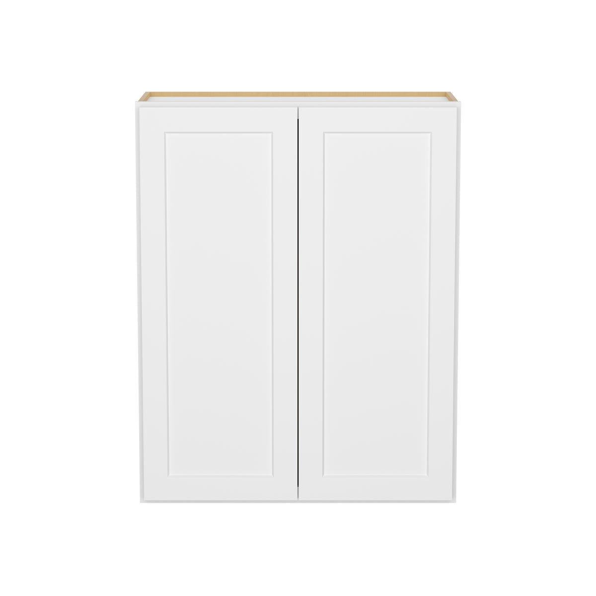 HOMLUX Easy-DIY 33-in W x 12-in D x 42-in H in Shaker White Ready to Assemble Wall Kitchen Cabinet 2 Door-3 Shelves