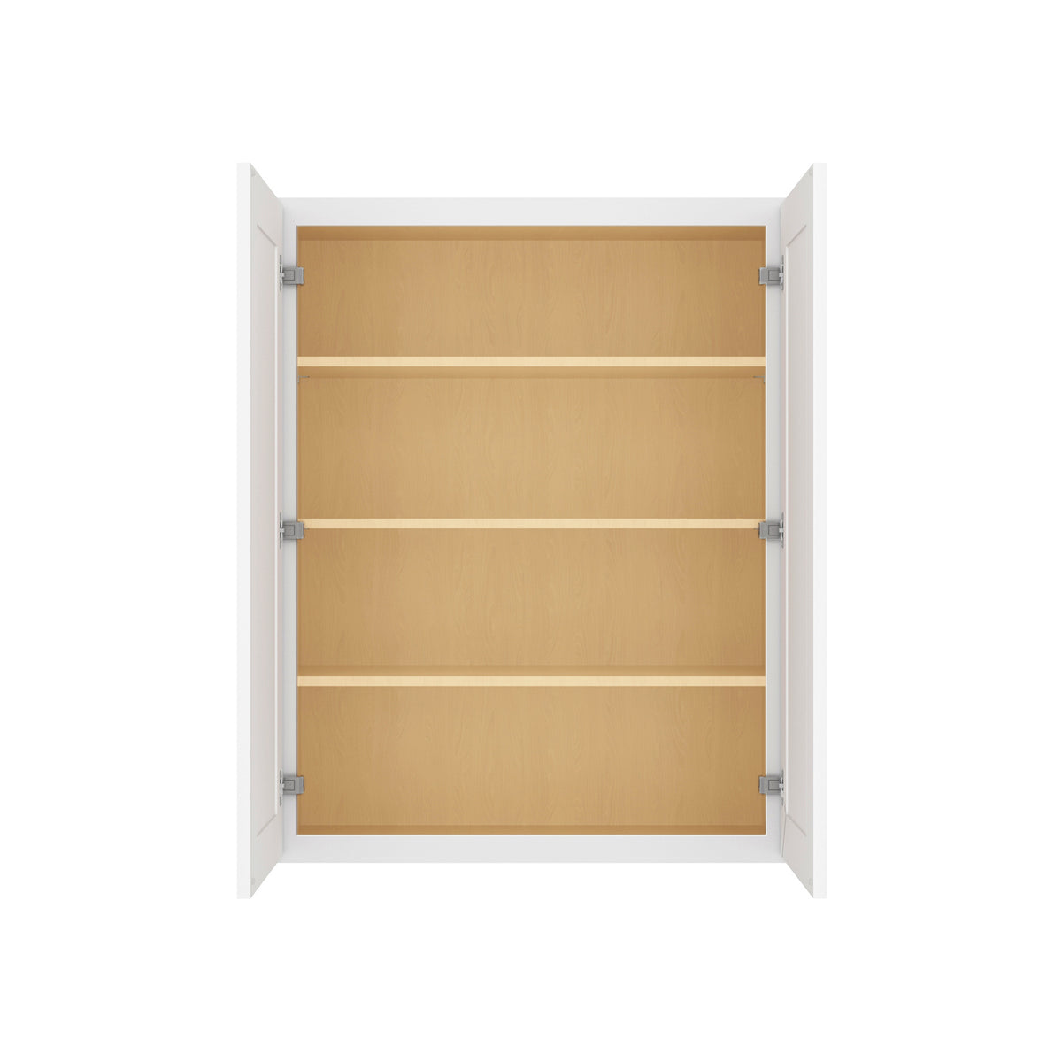 HOMLUX Easy-DIY 33-in W x 12-in D x 42-in H in Shaker White Ready to Assemble Wall Kitchen Cabinet 2 Door-3 Shelves