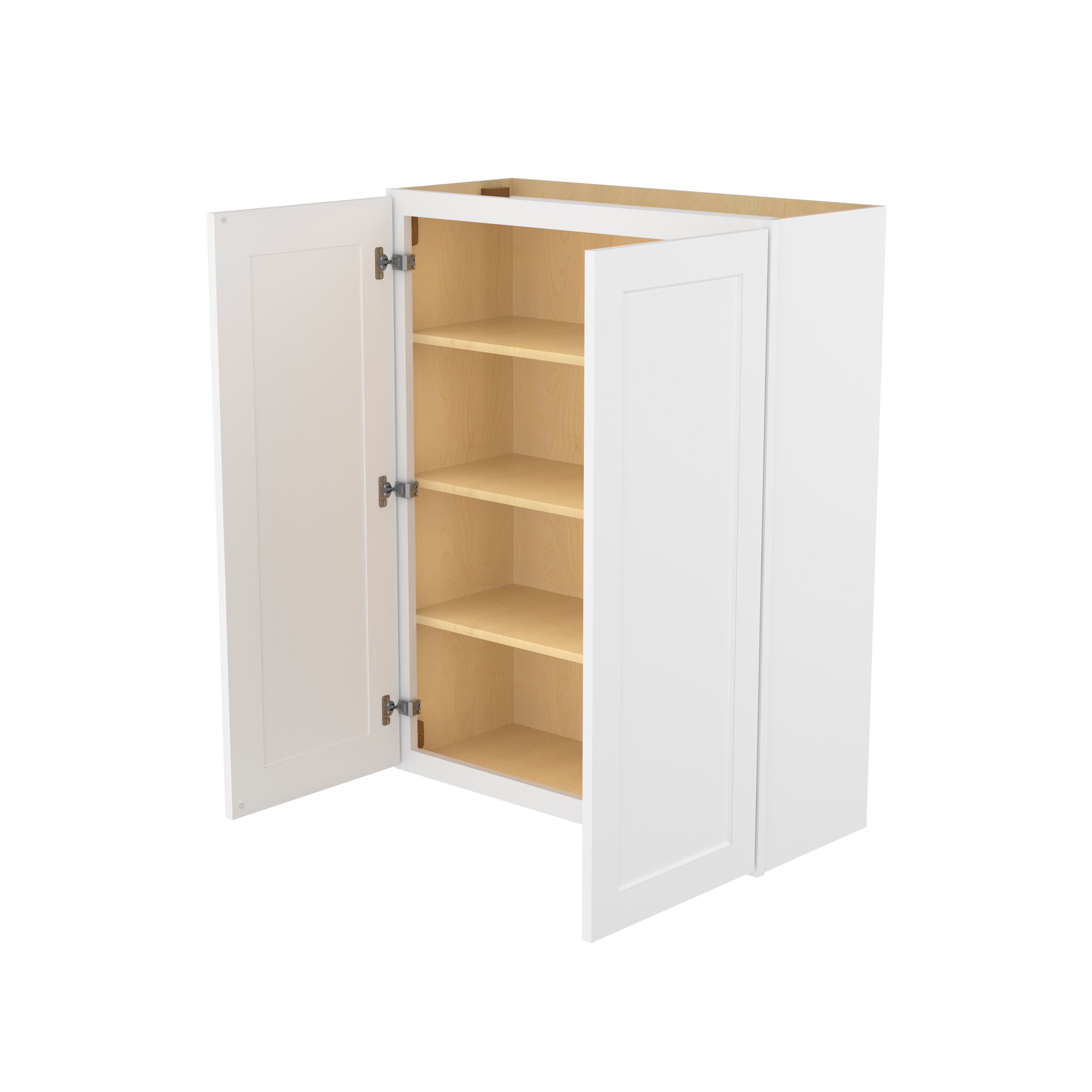 HOMLUX Easy-DIY 33-in W x 12-in D x 42-in H in Shaker White Ready to Assemble Wall Kitchen Cabinet 2 Door-3 Shelves