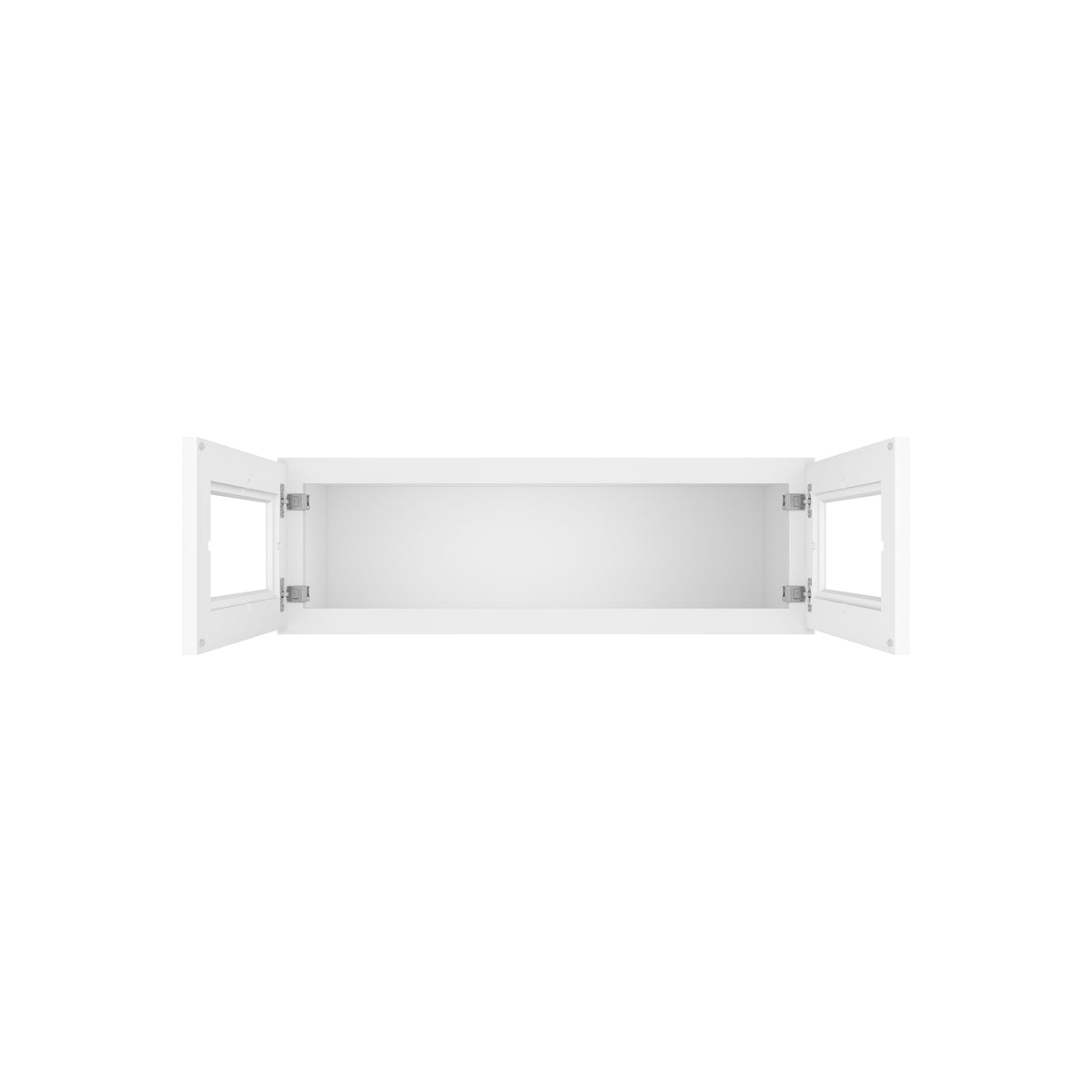 Easy-DIY 36-in W x 12-in D x 12-in H in Shaker White Ready to Assemble Wall Kitchen Cabinet Glass NOT Included