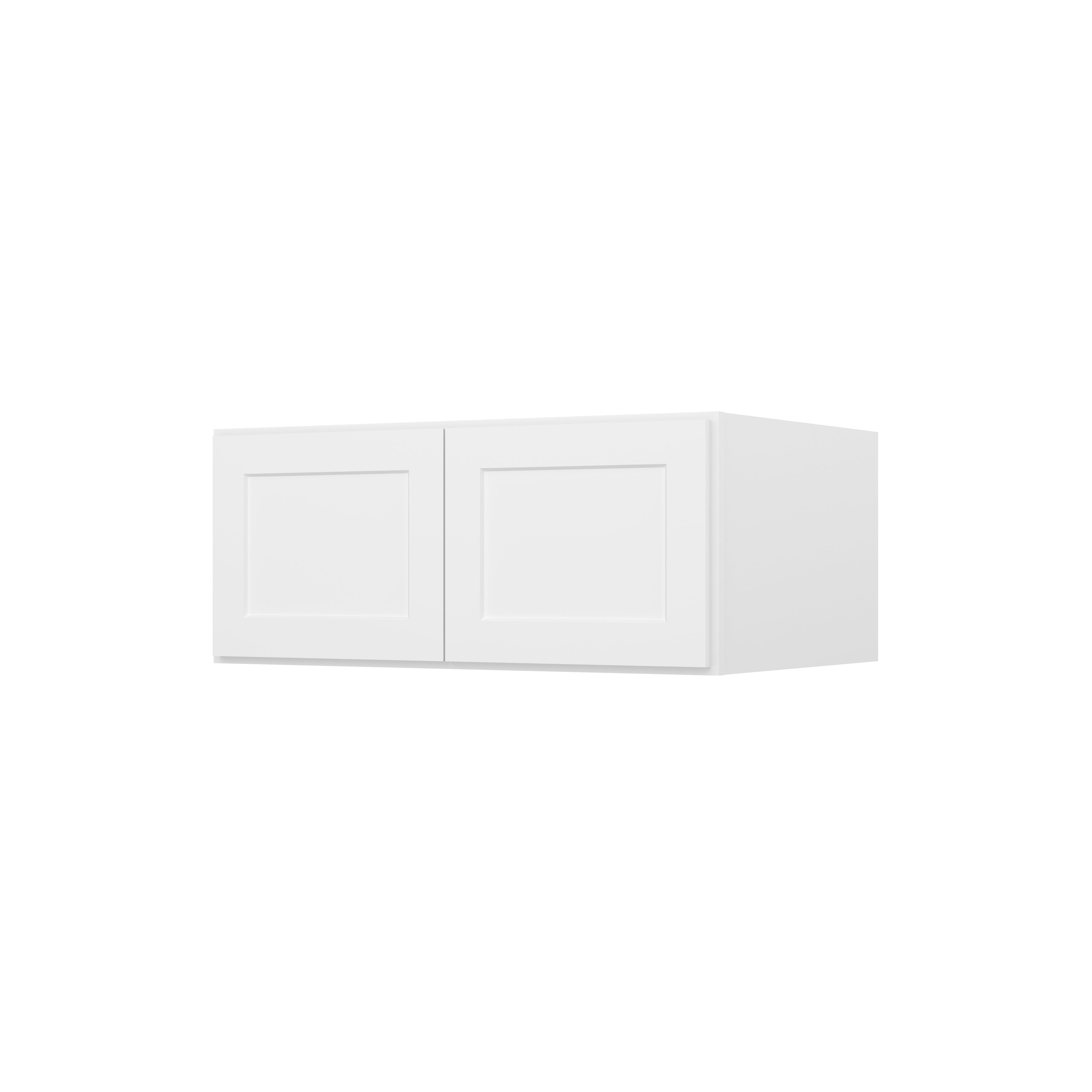 HOMLUX Easy-DIY 36-in W x 24-in D x 15-in H in Shaker White Ready to Assemble Wall Refrigerator Kitchen Cabinet with 2 Doors