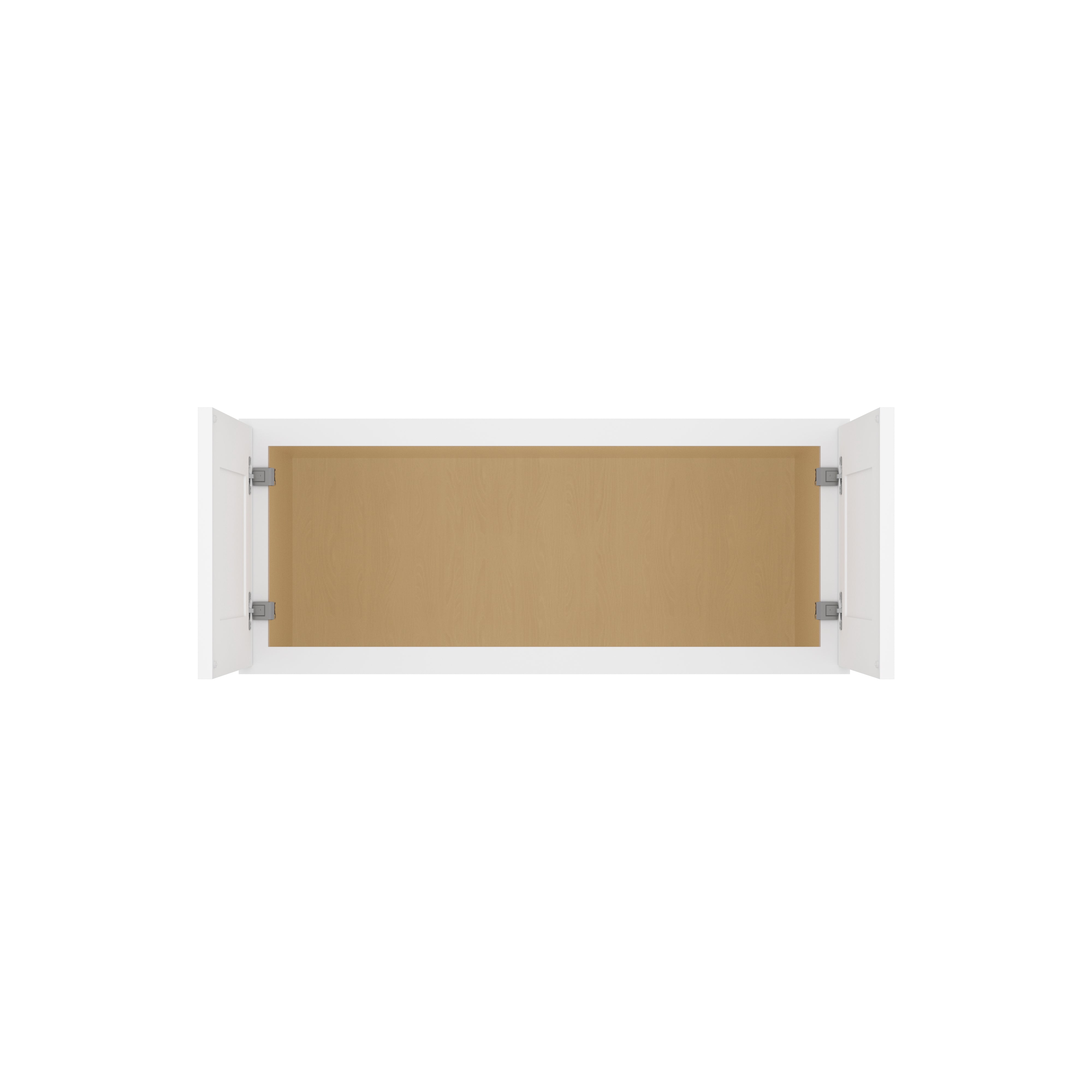 HOMLUX Easy-DIY 36-in W x 24-in D x 15-in H in Shaker White Ready to Assemble Wall Refrigerator Kitchen Cabinet with 2 Doors