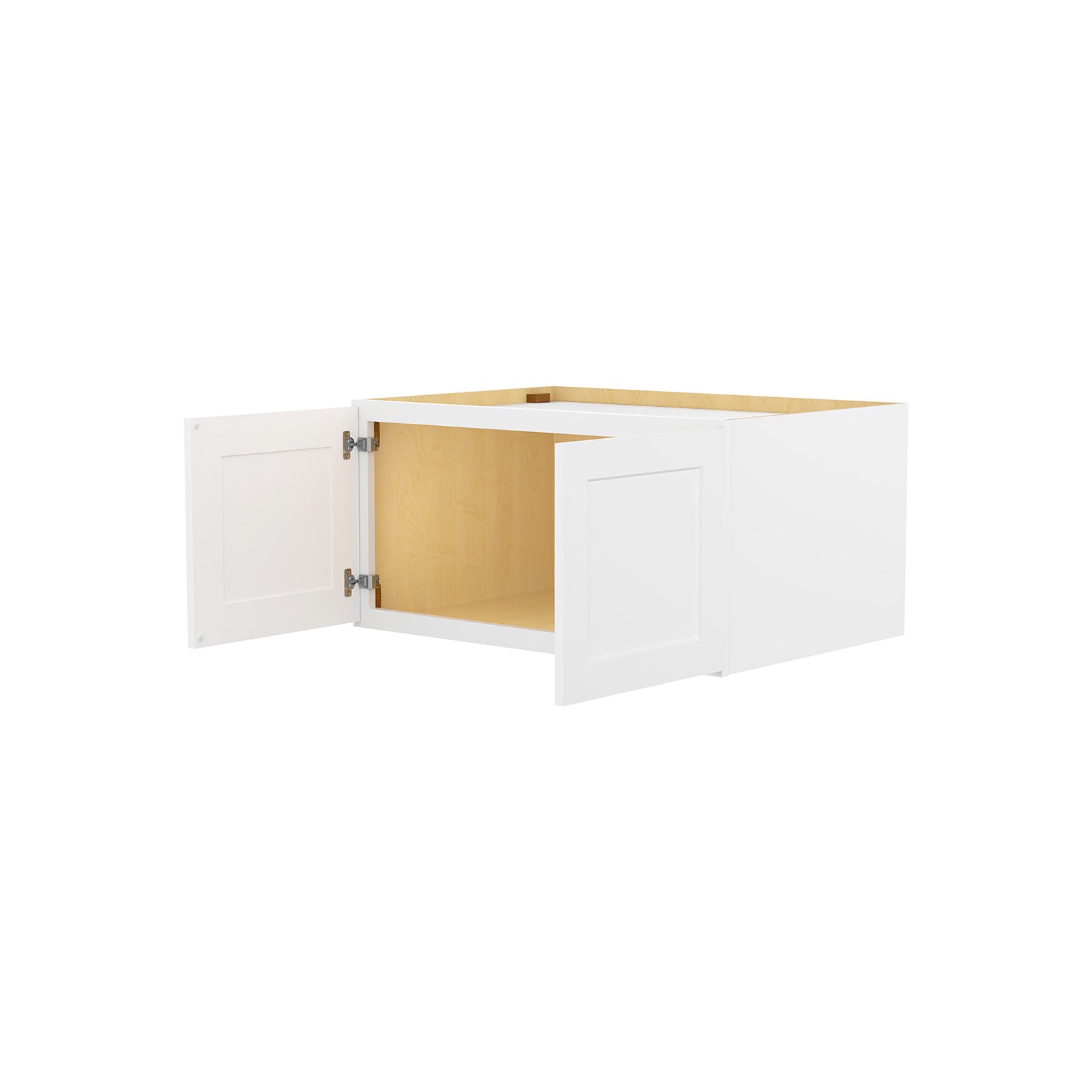HOMLUX Easy-DIY 36-in W x 24-in D x 24-in H in Shaker White Ready to Assemble Wall Refrigerator Kitchen Cabinet with 2 Doors