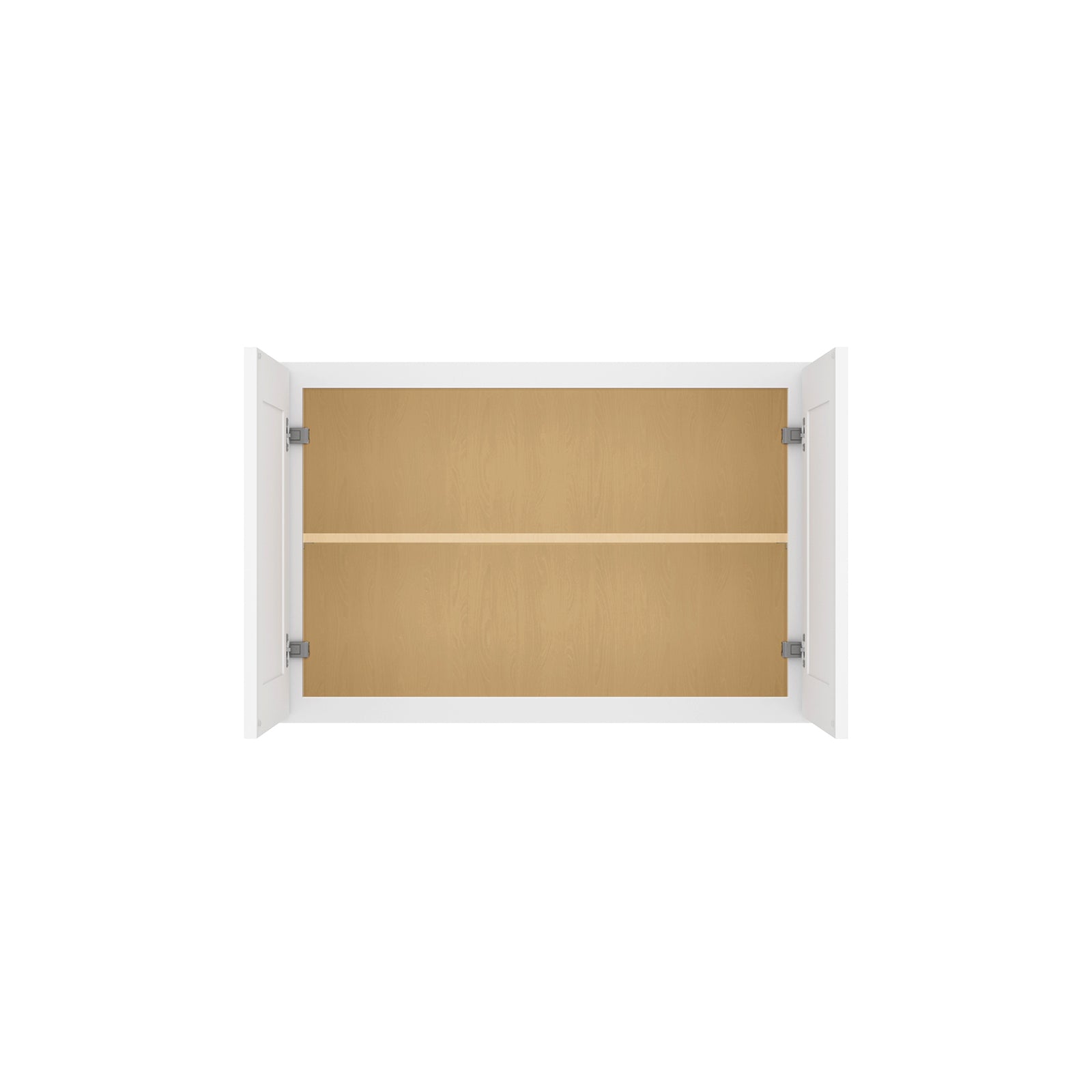 HOMLUX Easy-DIY 36-in W x 12-in D x 42-in H in Shaker White Ready to Assemble Wall Kitchen Cabinet 2 Doors-3 Shelves