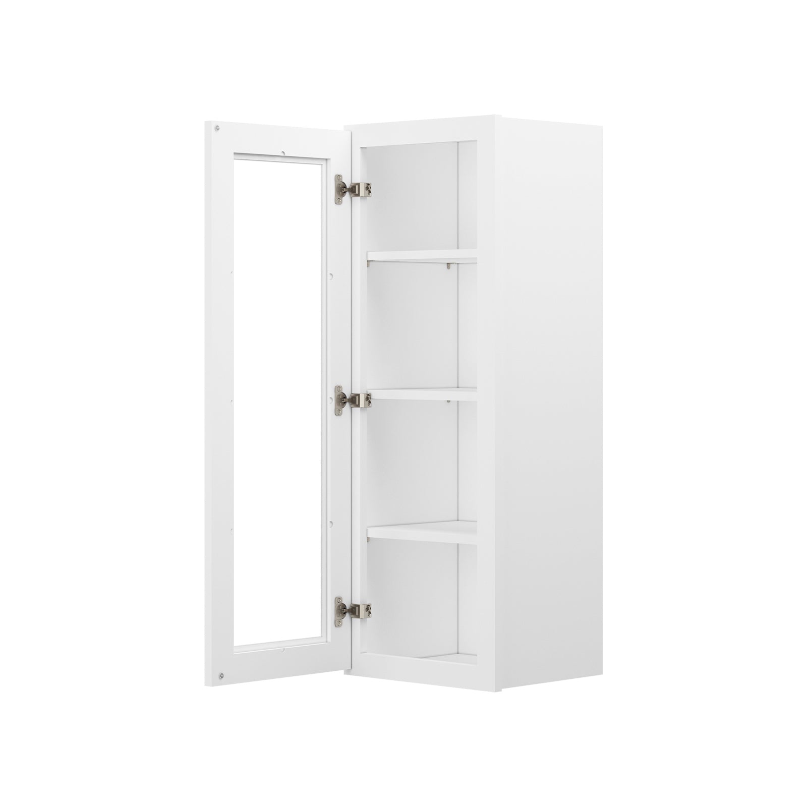 HOMLUX Easy DIY 15-in W x 12-in D x 42-in H in Royal White Plywood Ready to Assemble Wall Kitchen Cabinet Glass NOT included