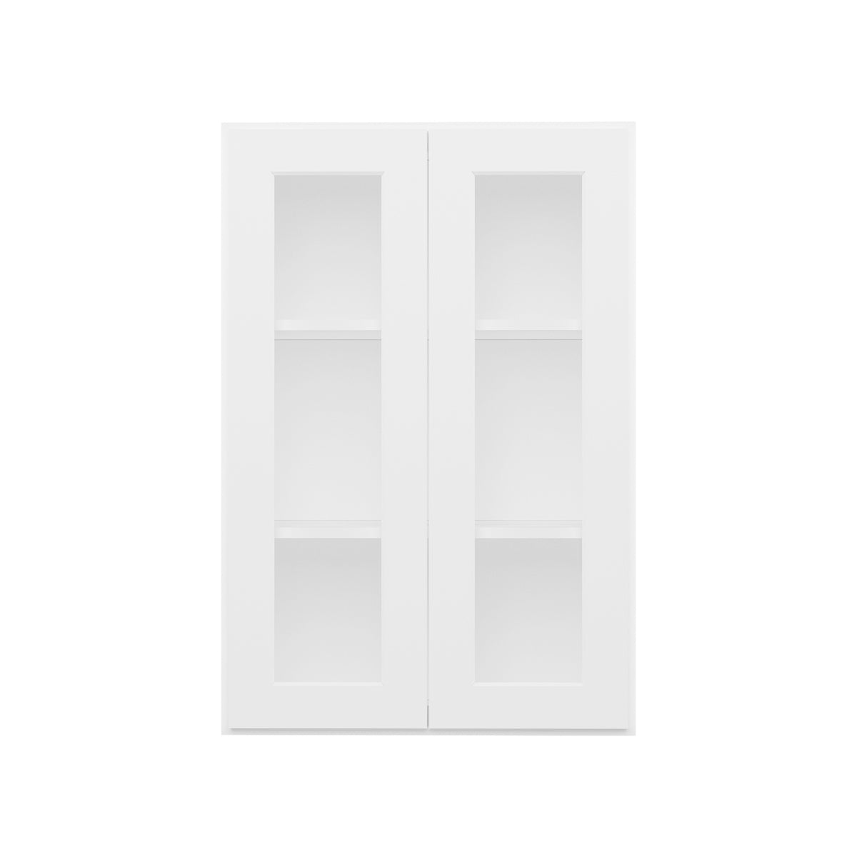HOMLUX Easy DIY 24-in W x 12-in D x 42-in H in Royal White Plywood Ready to Assemble Wall Kitchen Cabinet Glass NOT included