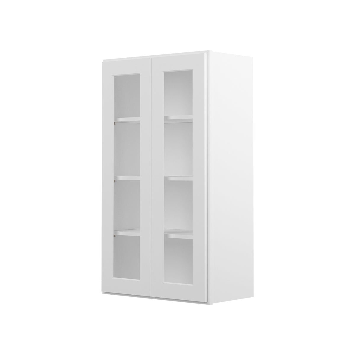 HOMLUX Easy DIY 24-in W x 12-in D x 42-in H in Royal White Plywood Ready to Assemble Wall Kitchen Cabinet Glass NOT included