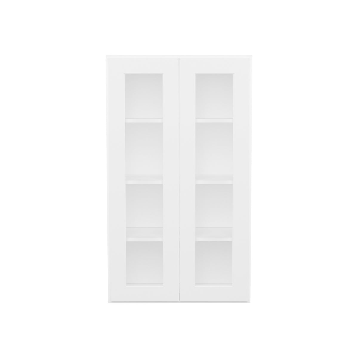 HOMLUX Easy DIY 24-in W x 12-in D x 42-in H in Royal White Plywood Ready to Assemble Wall Kitchen Cabinet Glass NOT included