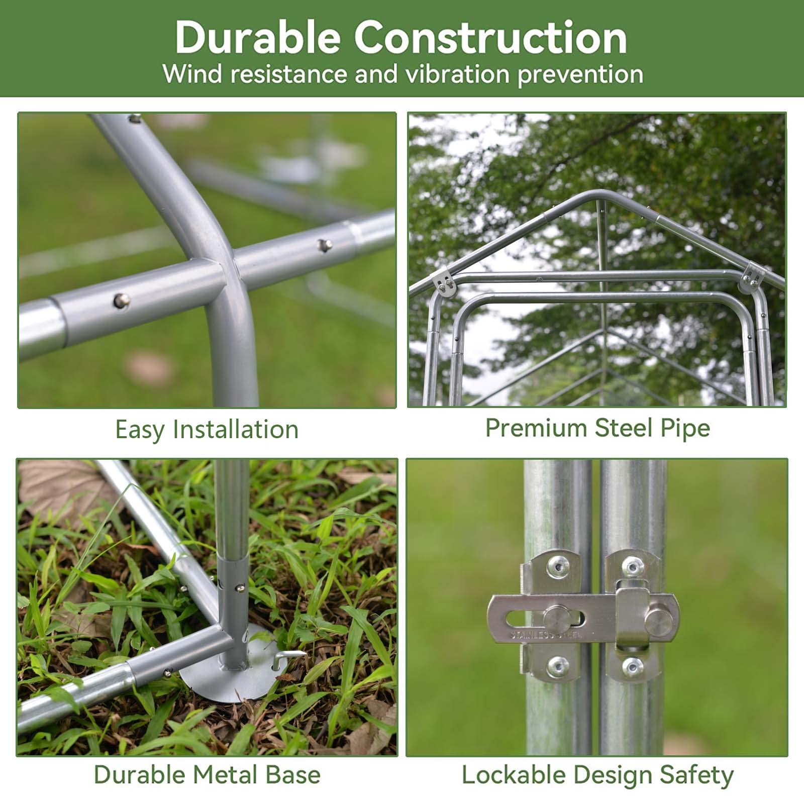 Large Metal Chicken Coop