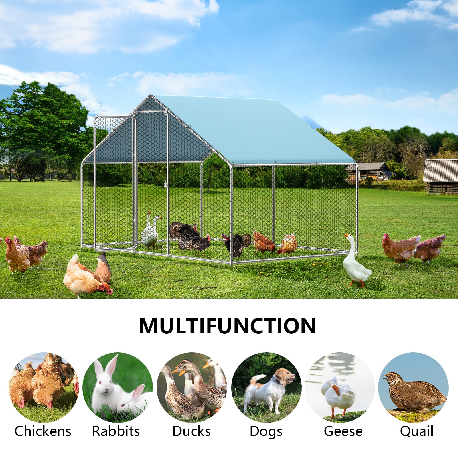 Large Metal Chicken Coop