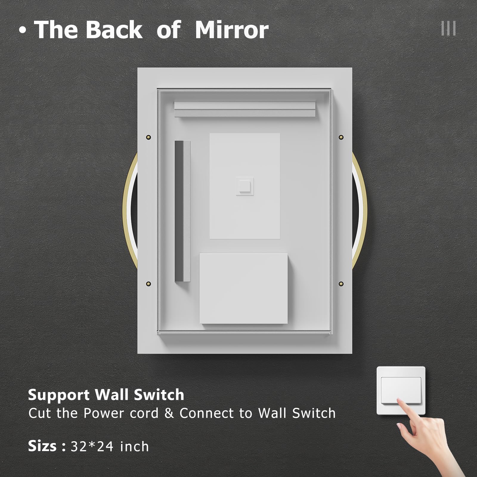 Square & Round Integrated LED Bathroom Mirror