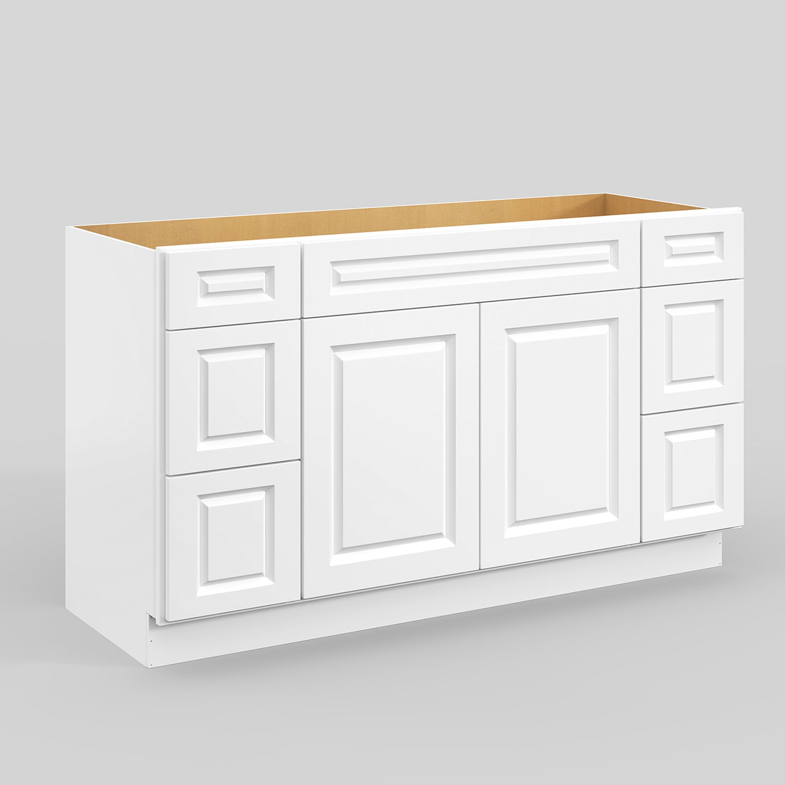 V Series Six Drawer Bathroom Vanity Base Cabinet, Kitchen Cabinet