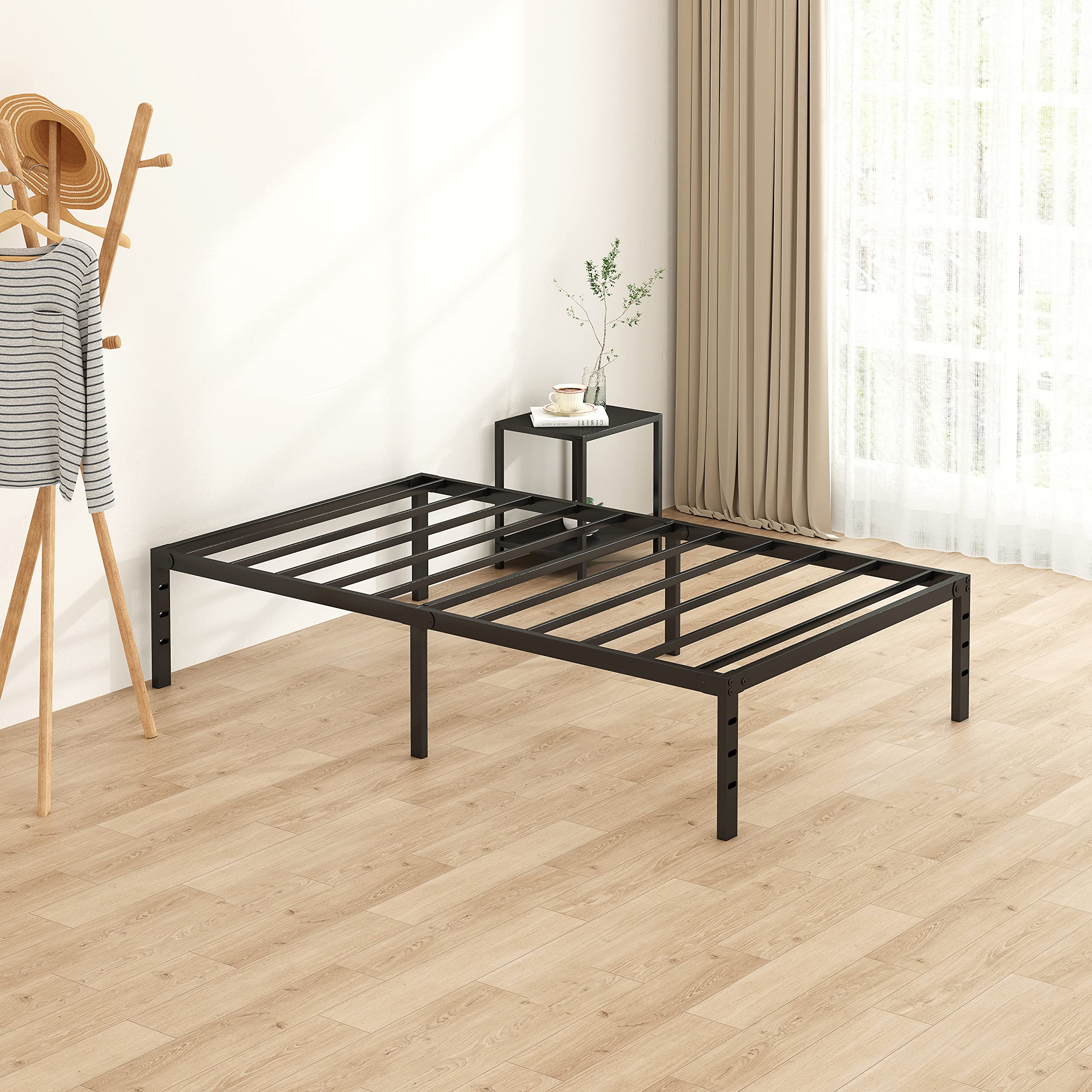 Twin Metal Platform Bed Frame,No Box Spring Needed