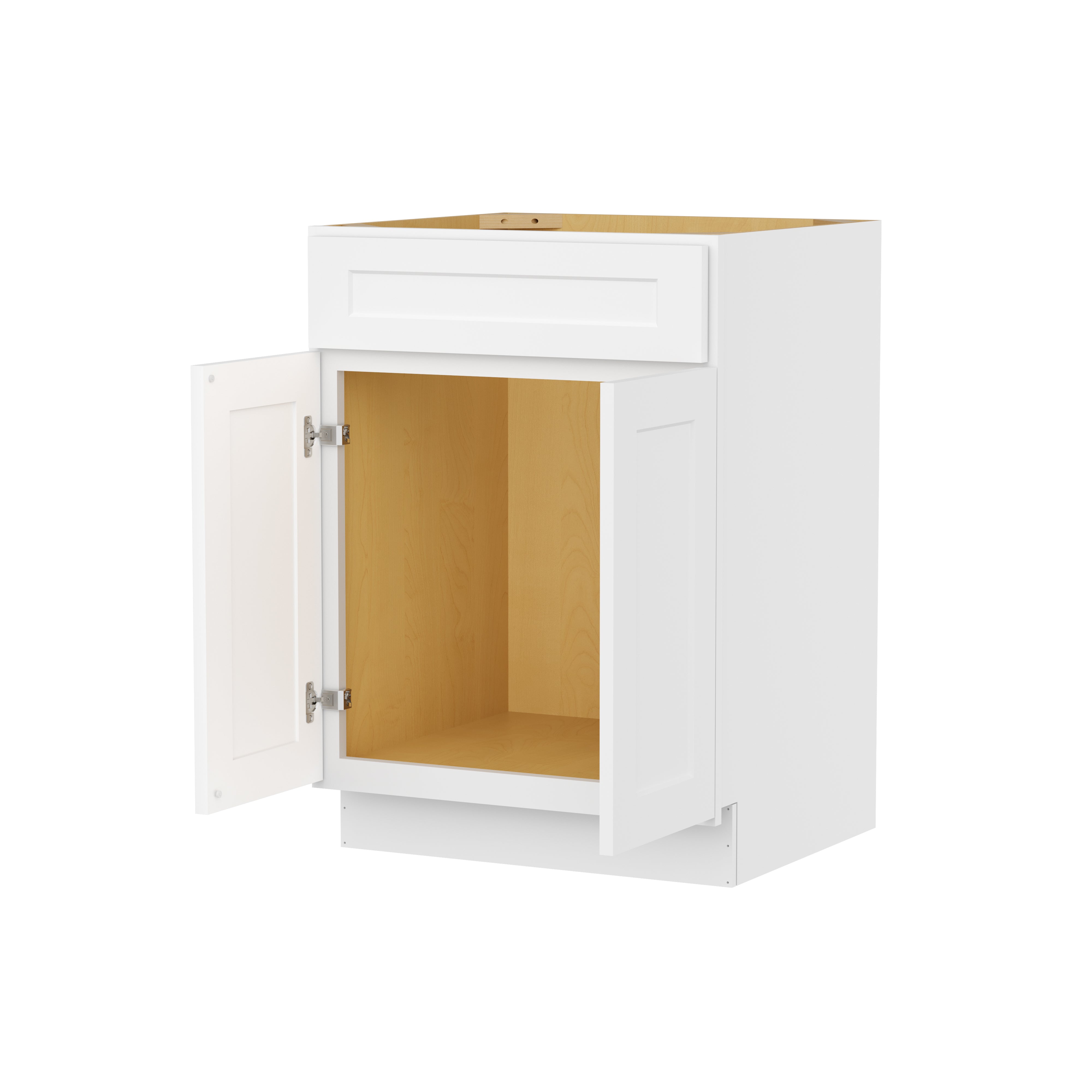 Camlock 24 in. W. x 21 in. D x 34.5 in. H Ready to Assemble Bath Vanity Cabinet without Top in Shaker White