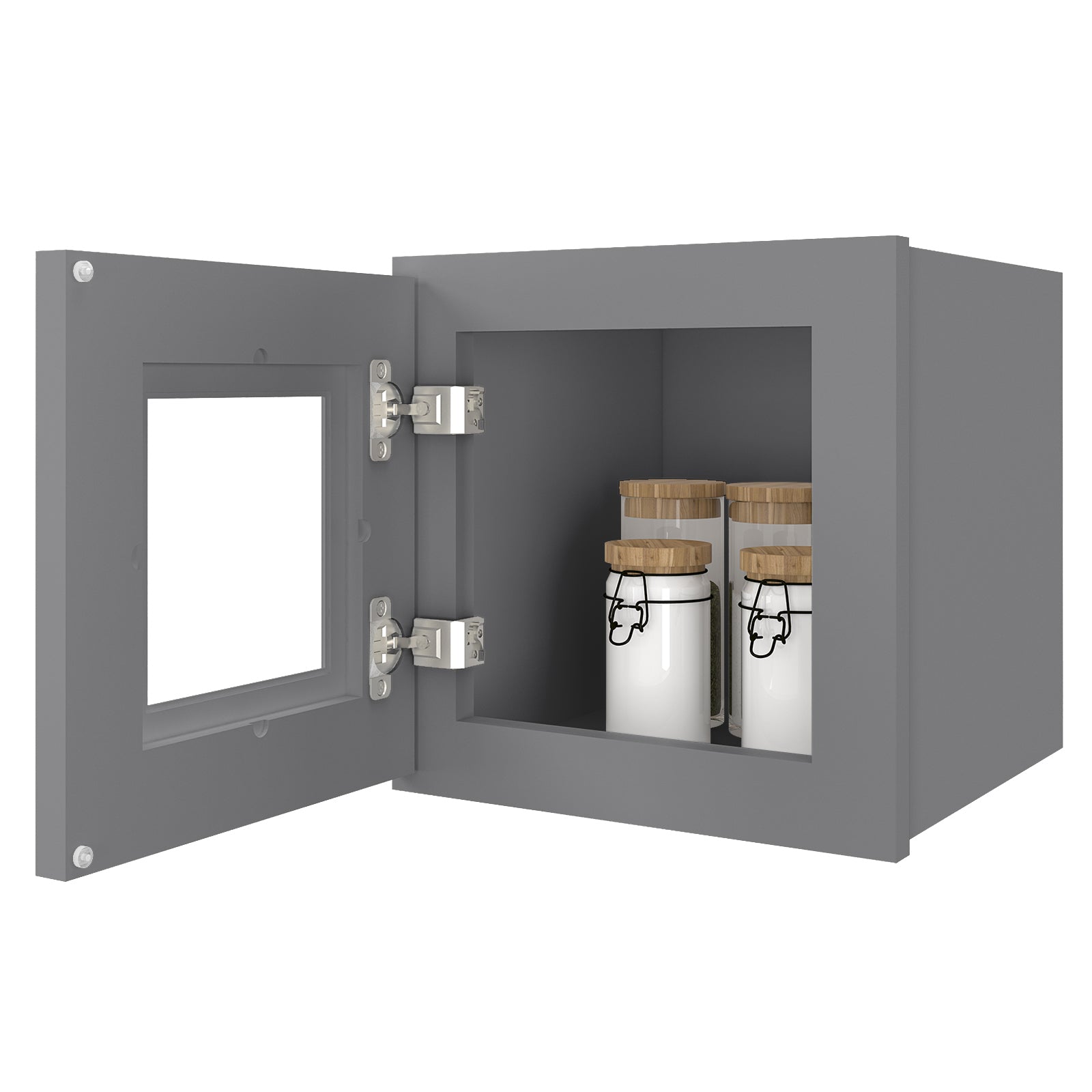 12"D*12"W*12"H Birch Solid Wood Medicine Cabinet Wall Mounted W1212GD